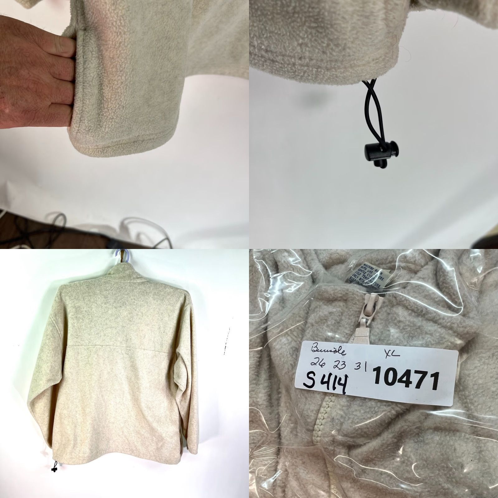 Burnside VINTAGE Burnside Sweatshirt Bear Graphic 1/4 Zip Fleece Mens XL Cream Ivory Long Sleeve - Zip Pullover Size US XL / EU 56 / 4 - 8 Thumbnail