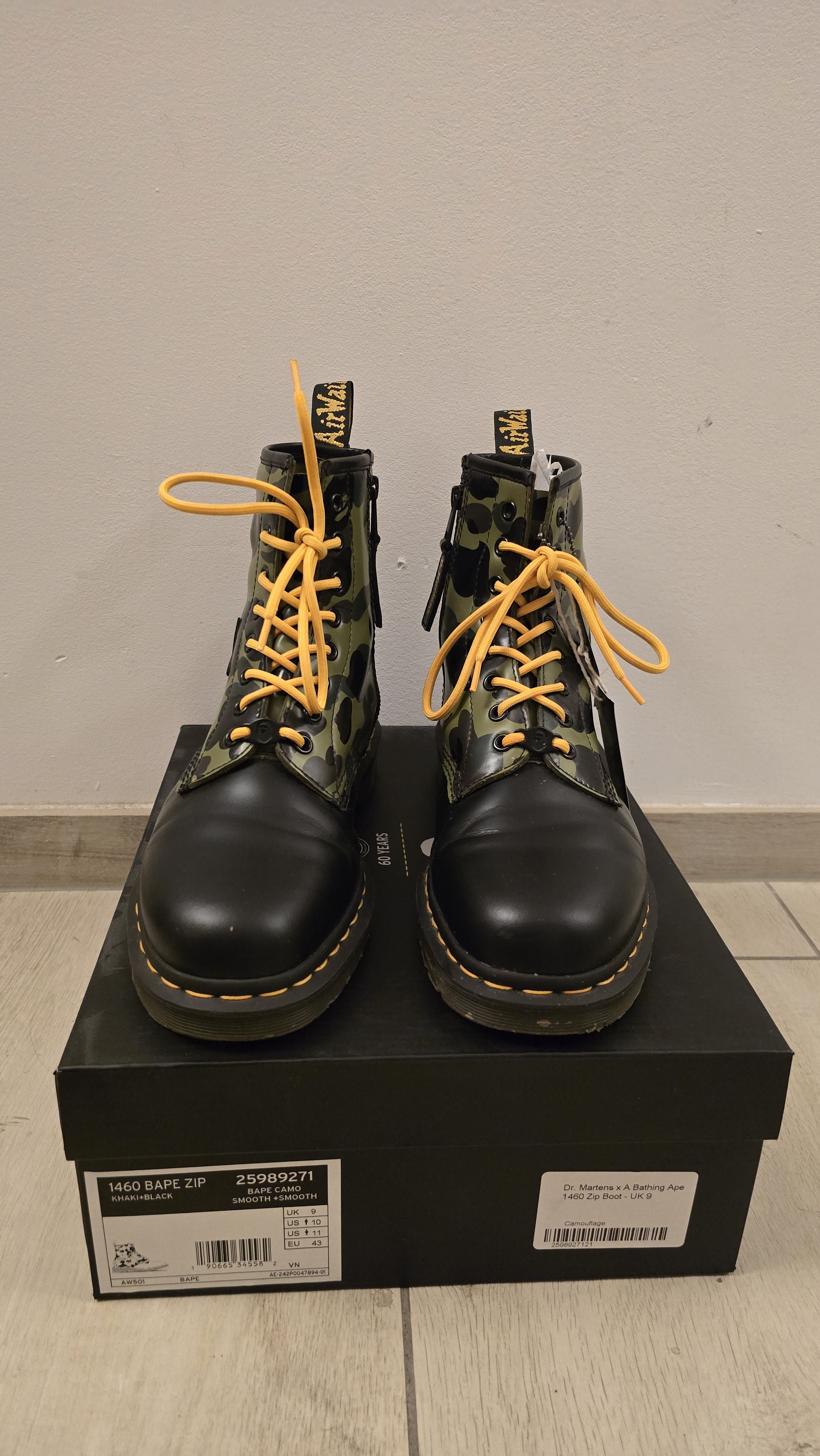 Bape × Dr. Martens 1460 BAPE® Zip - Dr. Martens - Size US 10 / EU 43 - 3 Thumbnail