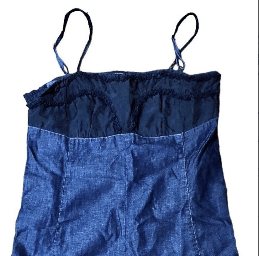 Marithe + Francois Girbaud The MfG Corset Like Denim Mini Dress Size S / US 4 / IT 40 - 3 Thumbnail