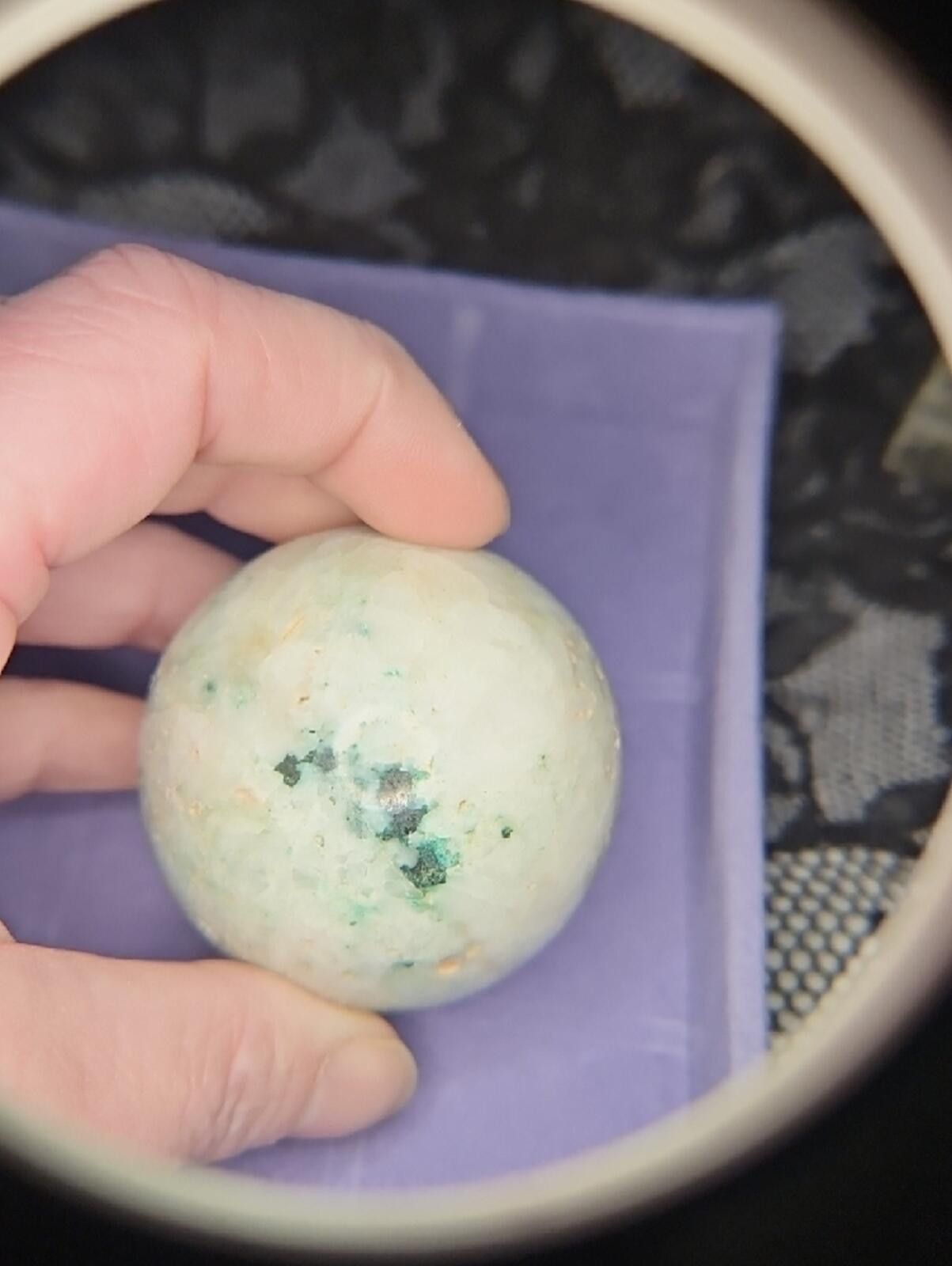 Other Polished Green-White Decorative Stone Sphere Size ONE SIZE - 4 Thumbnail
