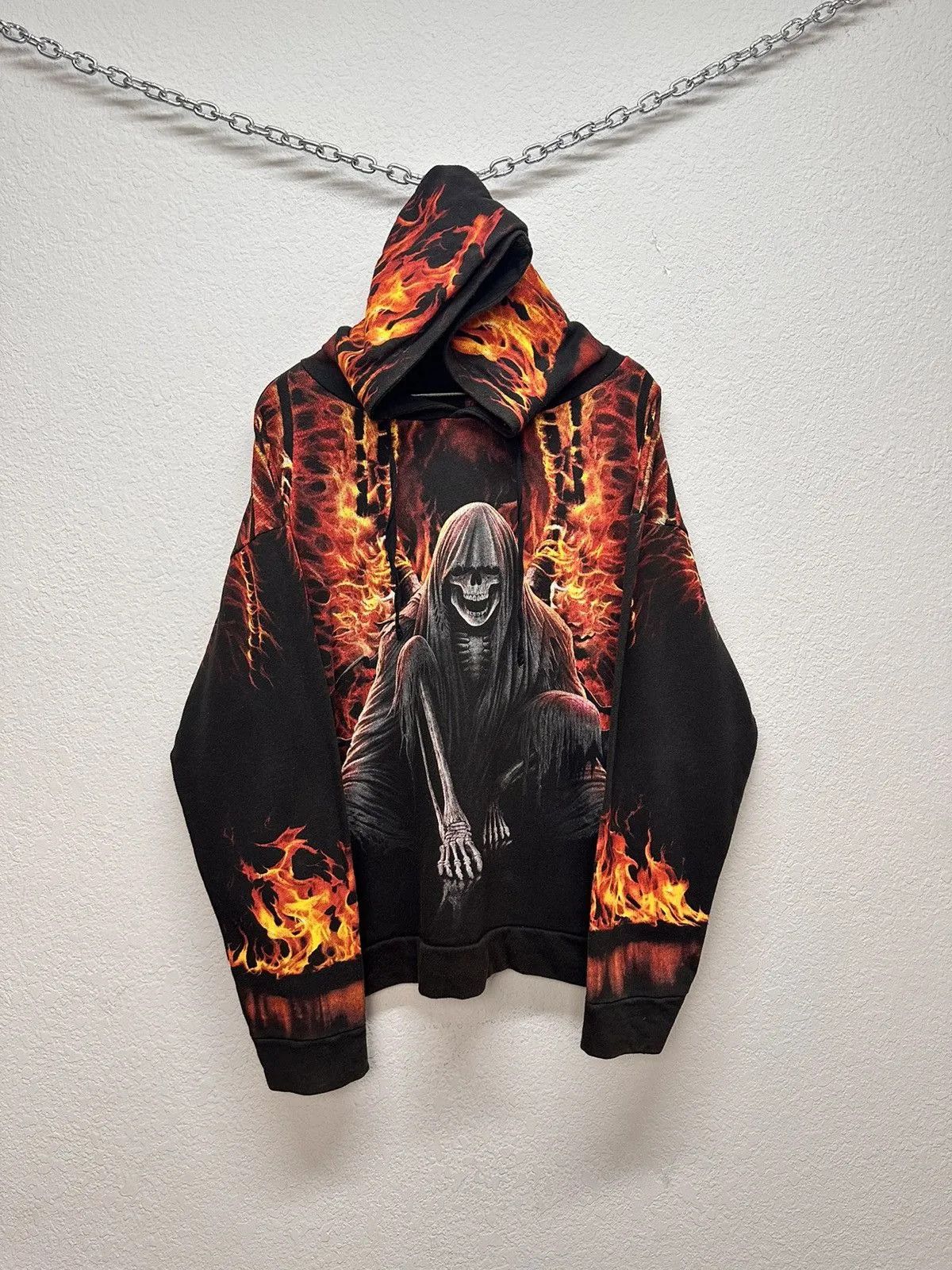 Band Tees 👉 Vintage 2000s Anarchy Graphic Pullover Hoodie Men’s Size US L / EU 52-54 / 3 - 2 Thumbnail