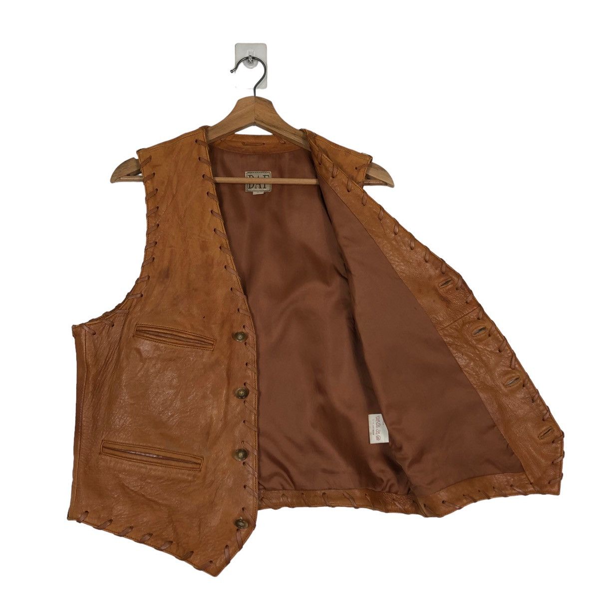 Genuine Leather 🔥Vintage Leather Biker Vest Jacket Daf Japan Issey Miyake Size US L / EU 52-54 / 3 - 11 Thumbnail