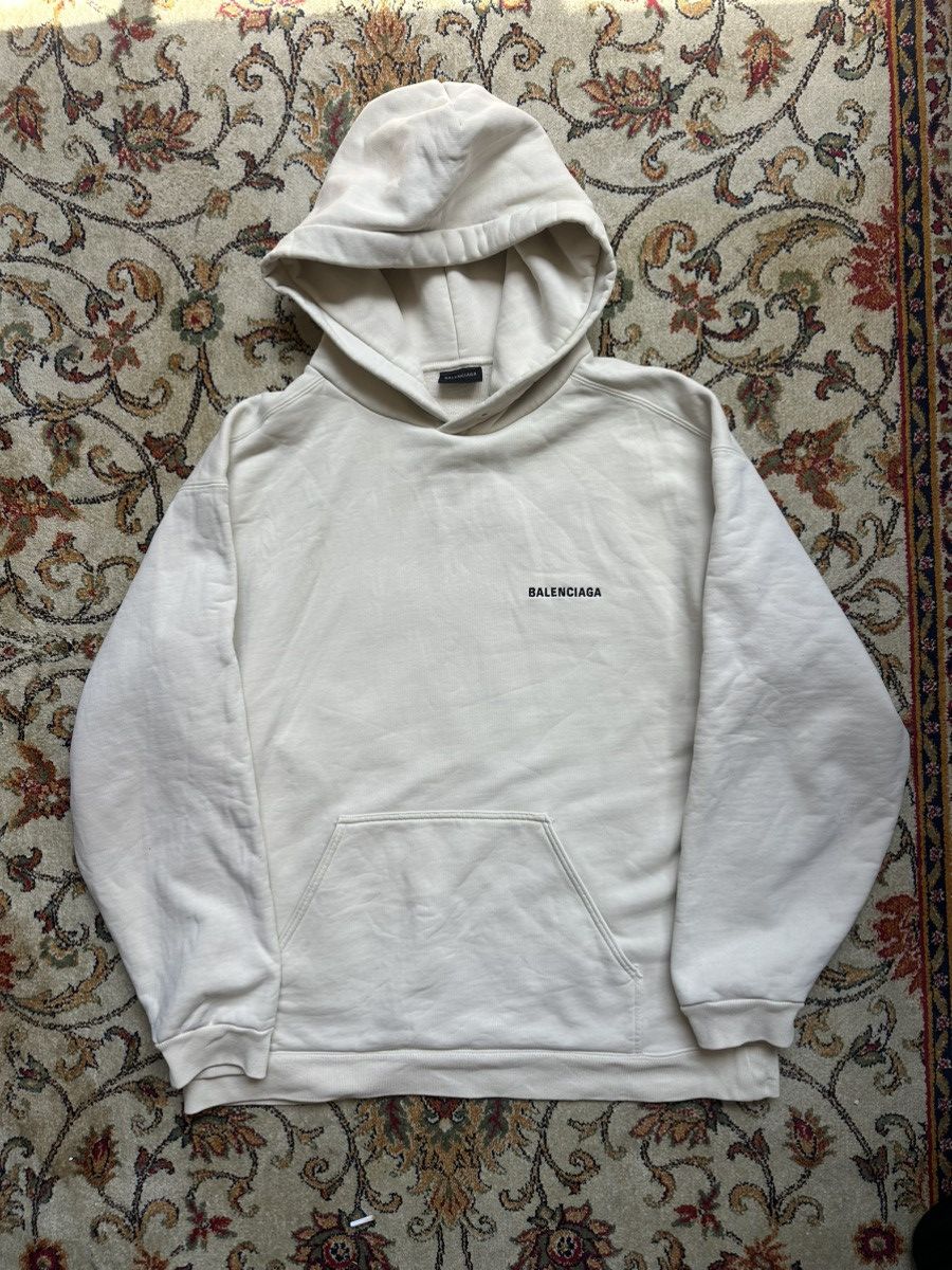 Balenciaga BALENCIAGA OFF WHITE HOODIE Size US L / EU 52-54 / 3 - 1 Thumbnail