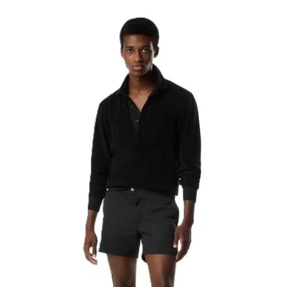 Tom Ford o1loc1c0326 JPL014 Towelling Polo Shirt in Black Size US M / EU 48-50 / 2 - 2 Thumbnail