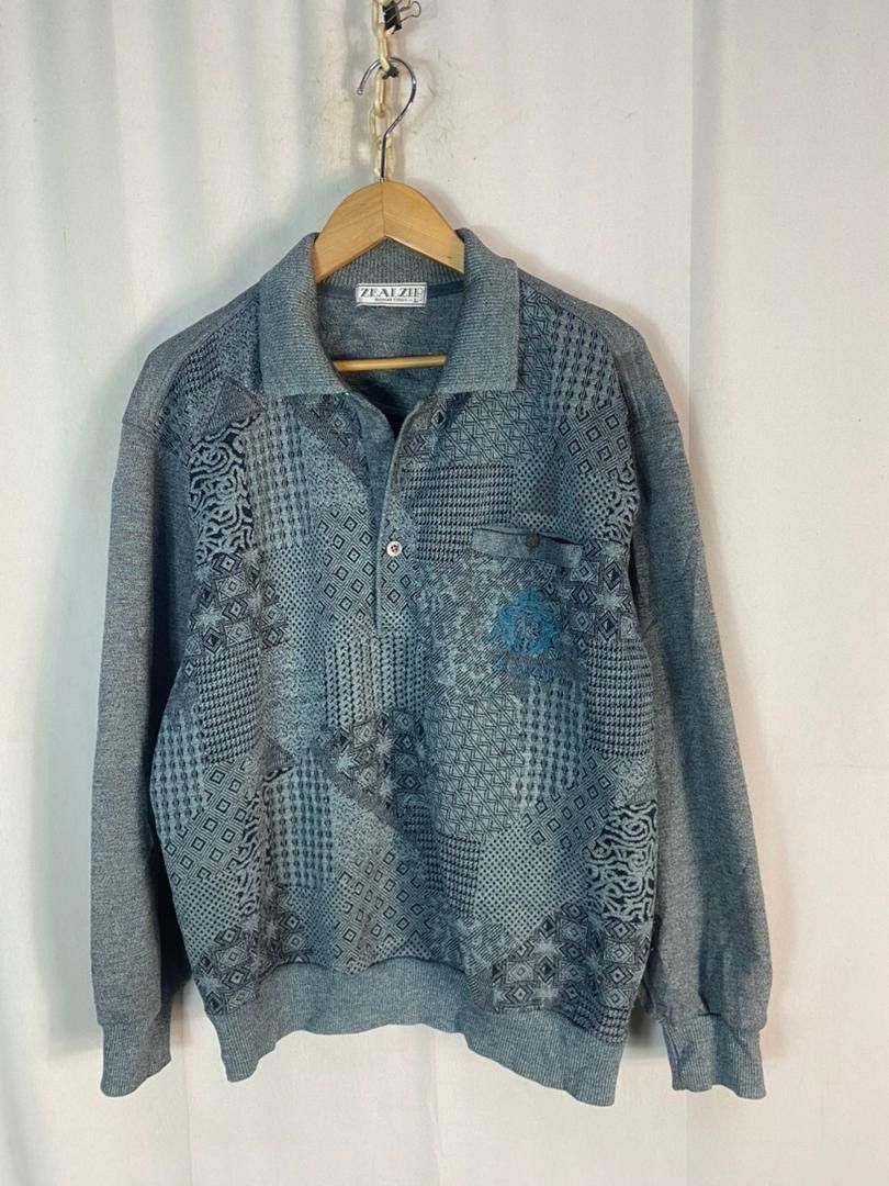 Japanese Brand × Vintage Vintage Zealzip half button polo sweatshirt Size US M / EU 48-50 / 2 - 1 Thumbnail