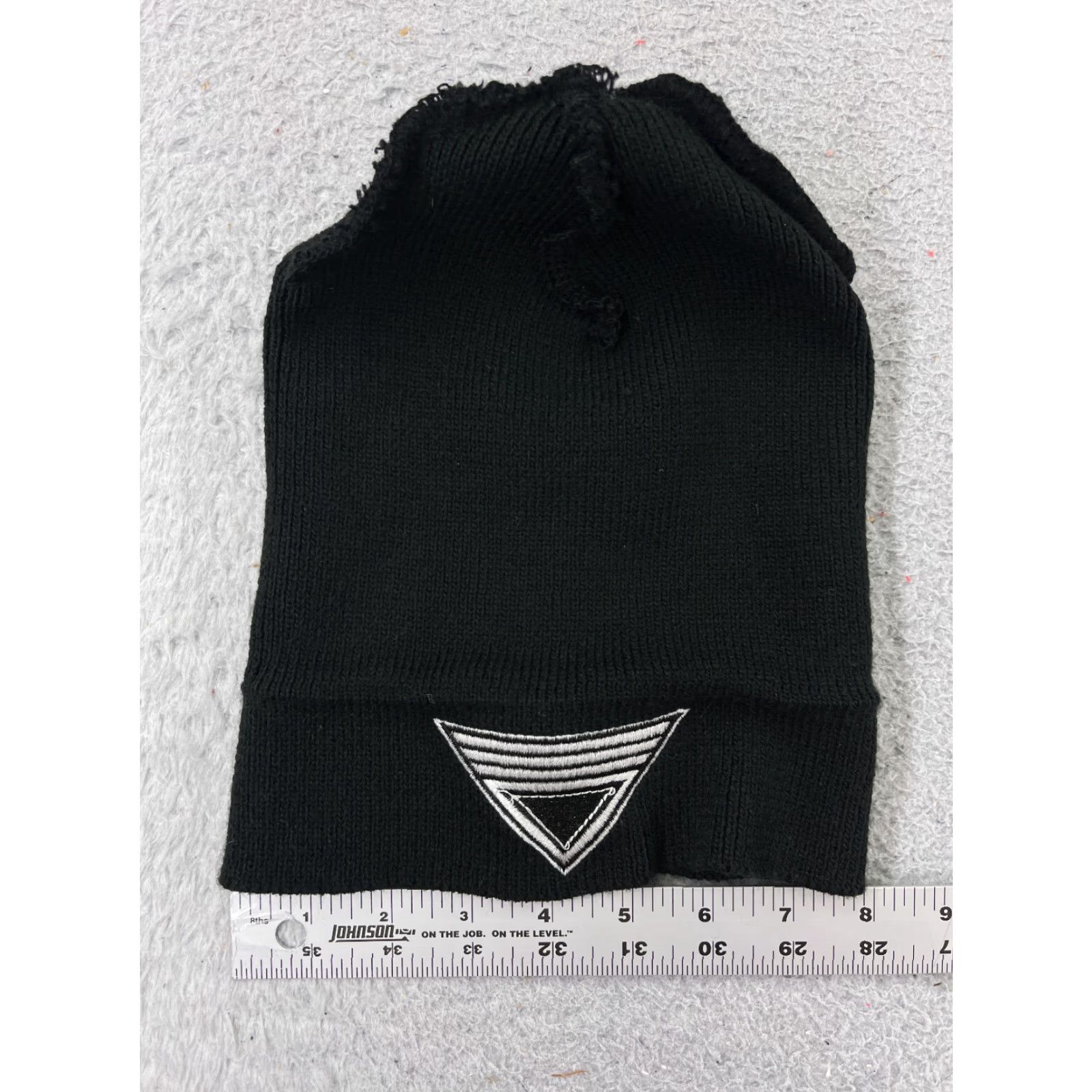 Vintage Pyramid Beanie Toque Adult One Size Black Knit Acrylic Made Italy Size ONE SIZE - 4 Thumbnail