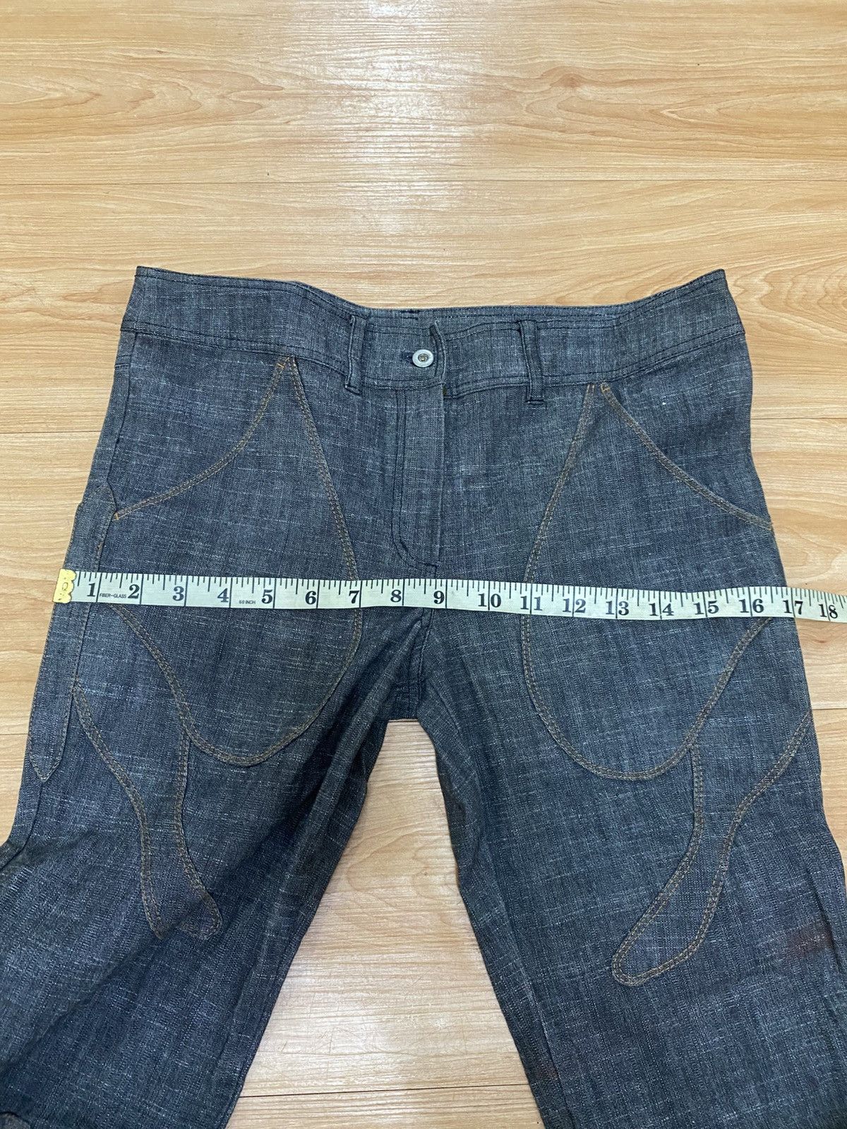 Japanese Brand LA TENDA WAXED BLACK BOOTCUT DENIM NICE DESIGN VERY RARE Size 31" - 16 Thumbnail