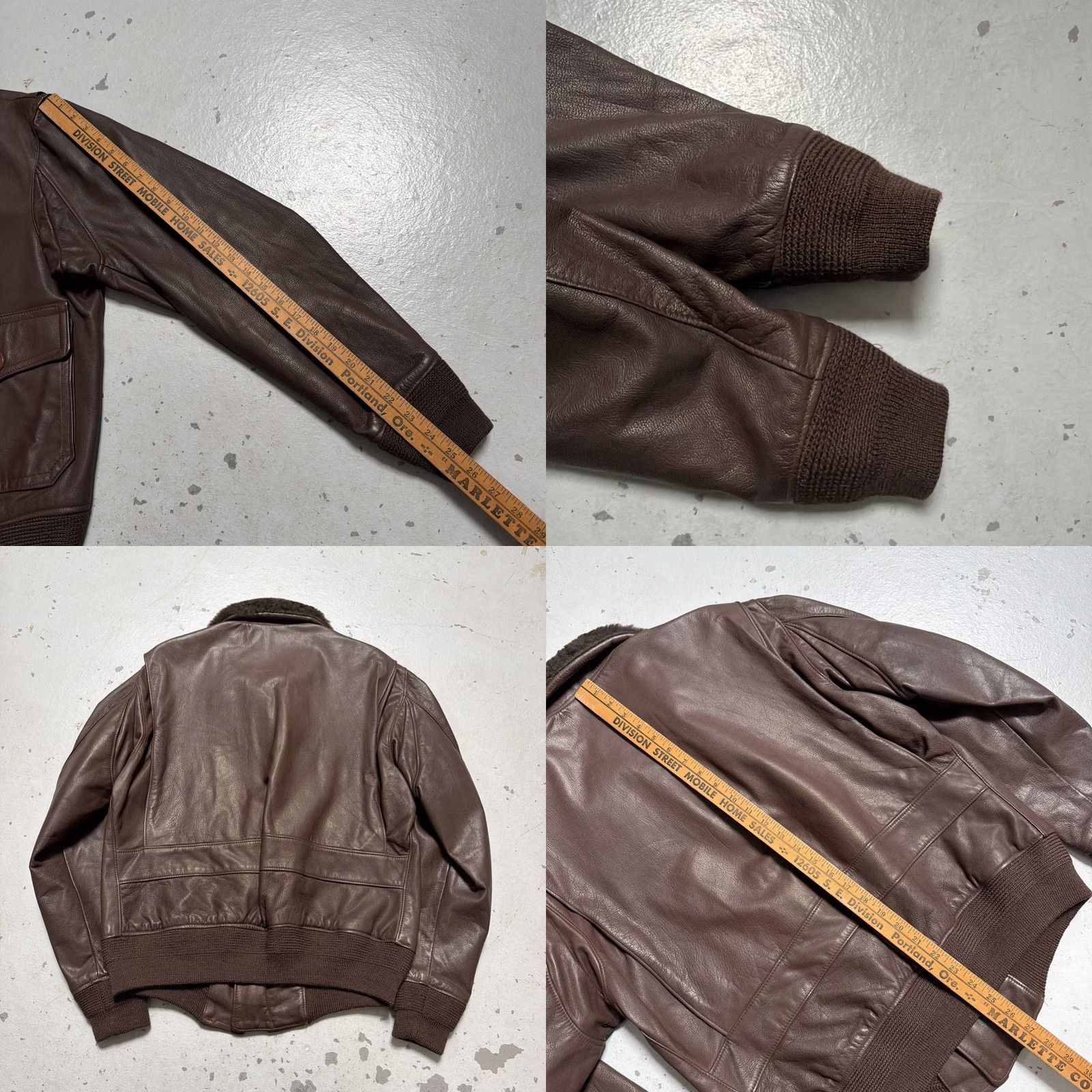 Vintage Vintage Willis & Geiger Goatskin Leather G-1 Flight Military Jacket Made USA 44 - Regular Size US S / EU 44-46 / 1 - 8 Thumbnail
