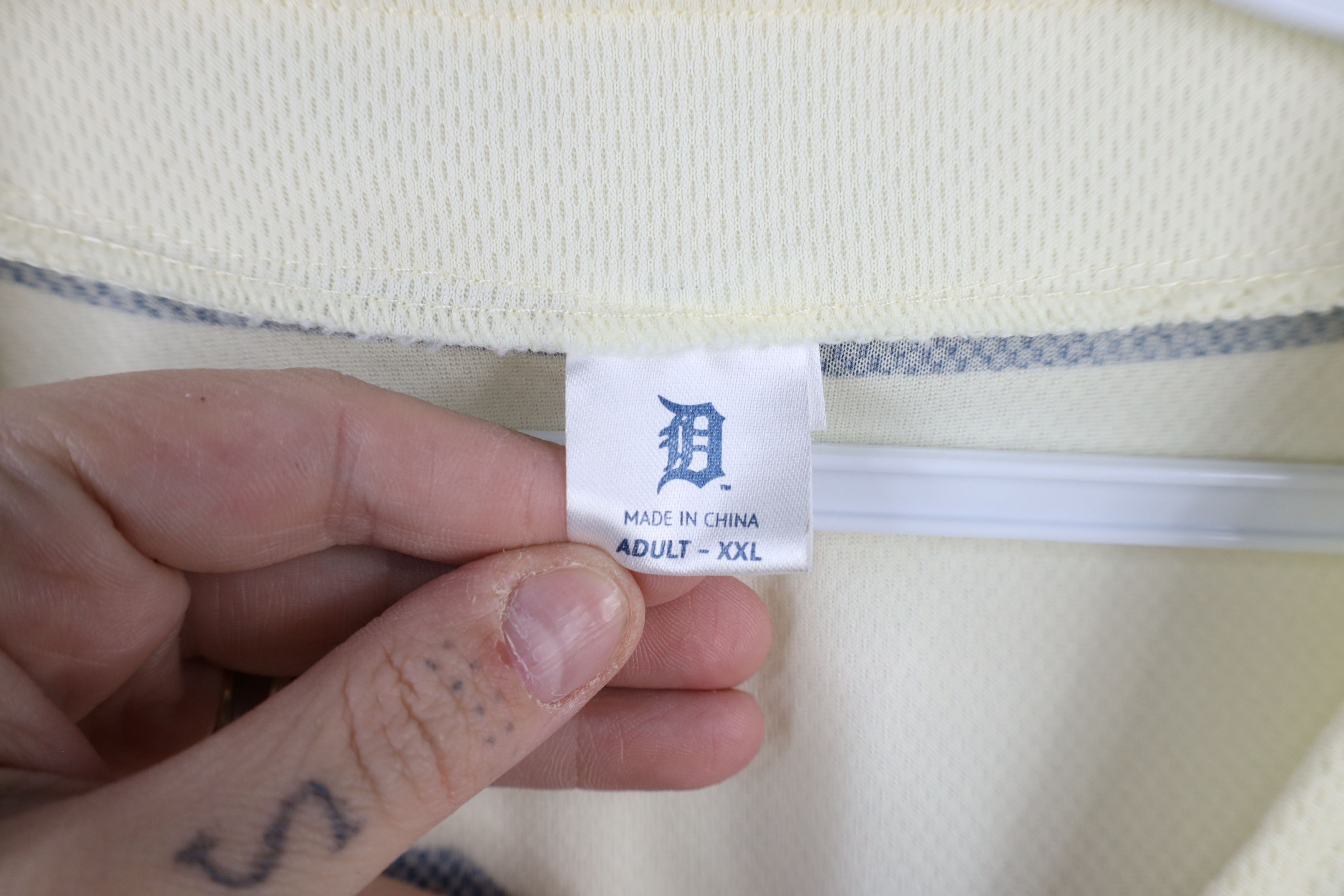 Vintage Vintage Y2K Negro League Detroit Stars Baseball Jersey Cream Size US XXL / EU 58 / 5 - 6 Thumbnail
