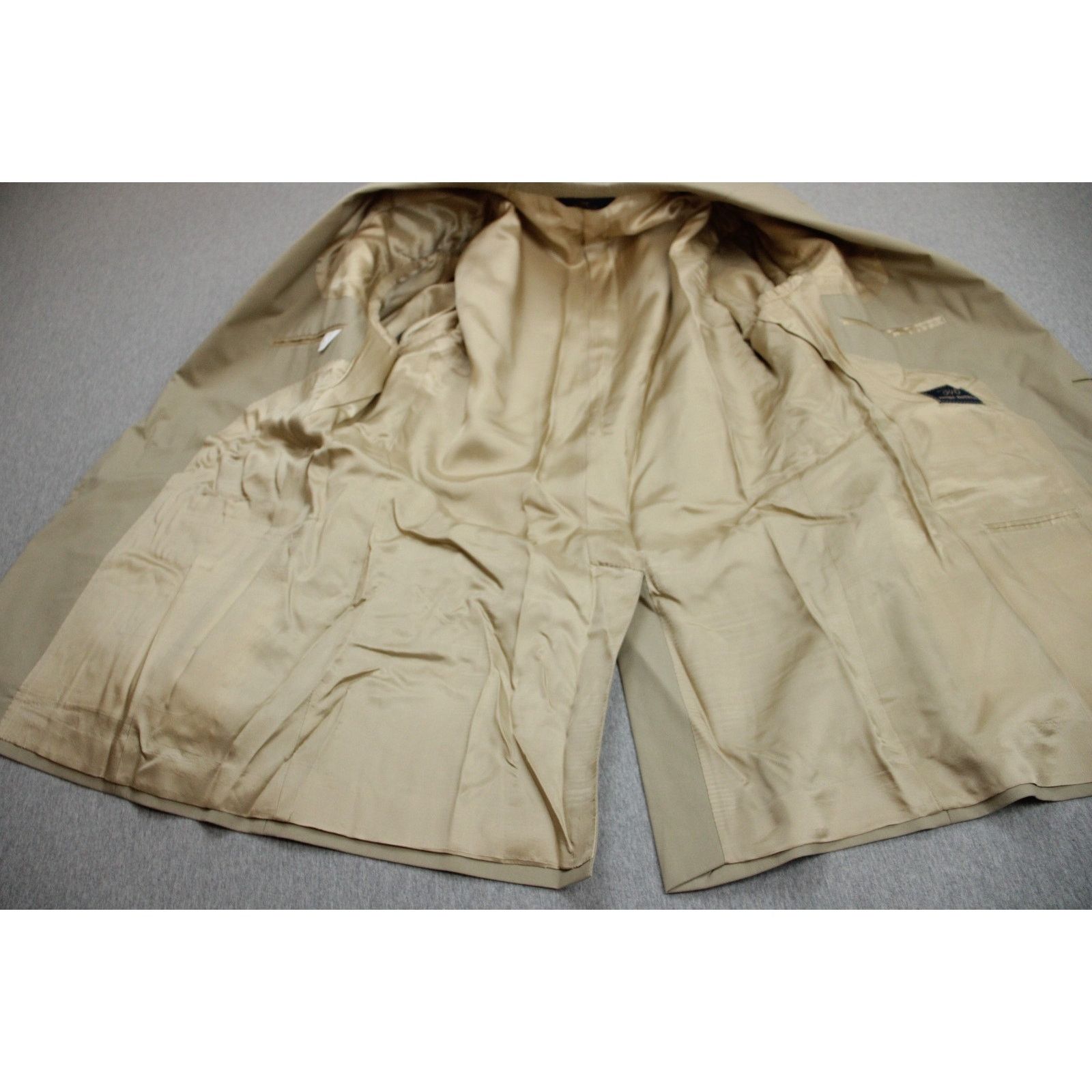 Brooks Brothers Brooks Brothers Suit Jacket Mens 40R Cotton Blend Beige Size 40R - 4 Thumbnail
