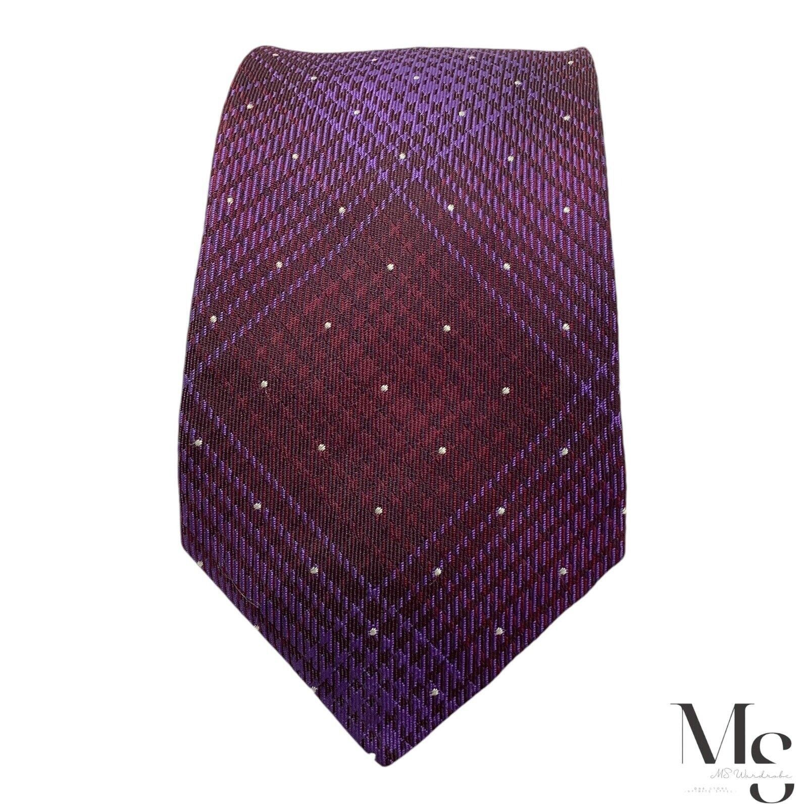 Missoni MISSONI Purple Multi Pattern Luxury Silk Tie Made In Italy W Size ONE SIZE - 3 Thumbnail