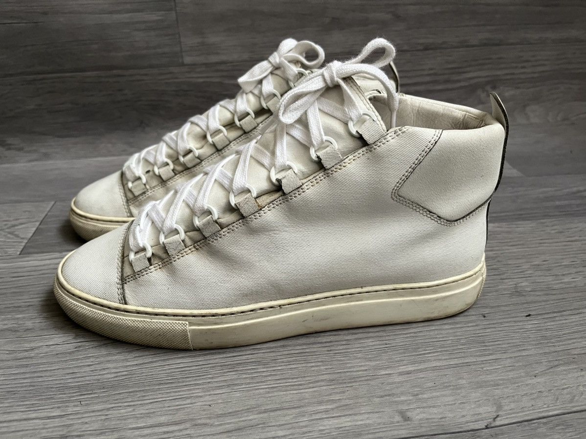 Balenciaga Balenciaga arena white hi-top leather sneakers sz39 Size US 5.5 / EU 38 - 5 Thumbnail