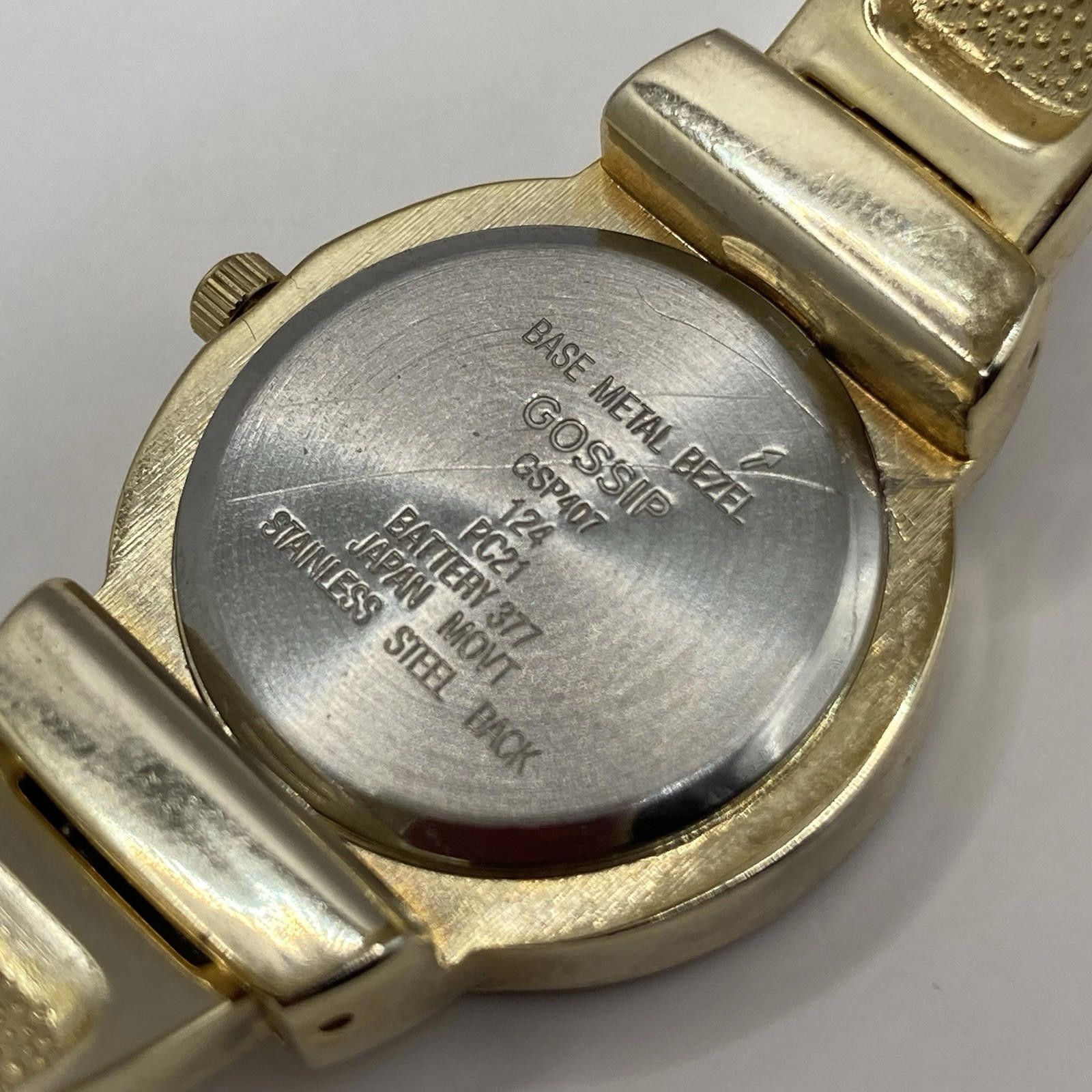 Designer Working Women’s Gold Tone Sparkle Bezel Gossip Bangle Watch Size ONE SIZE - 9 Thumbnail