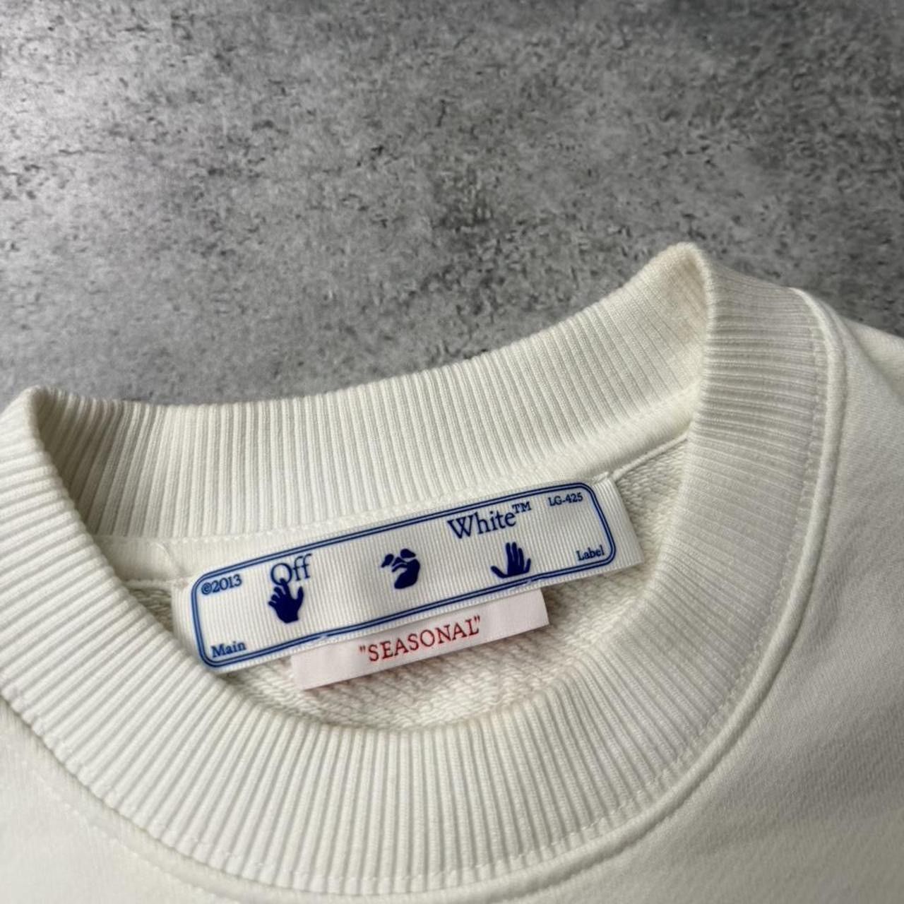 Off-White Off-white blue metal arrow white jumper Size US M / EU 48-50 / 2 - 2 Thumbnail