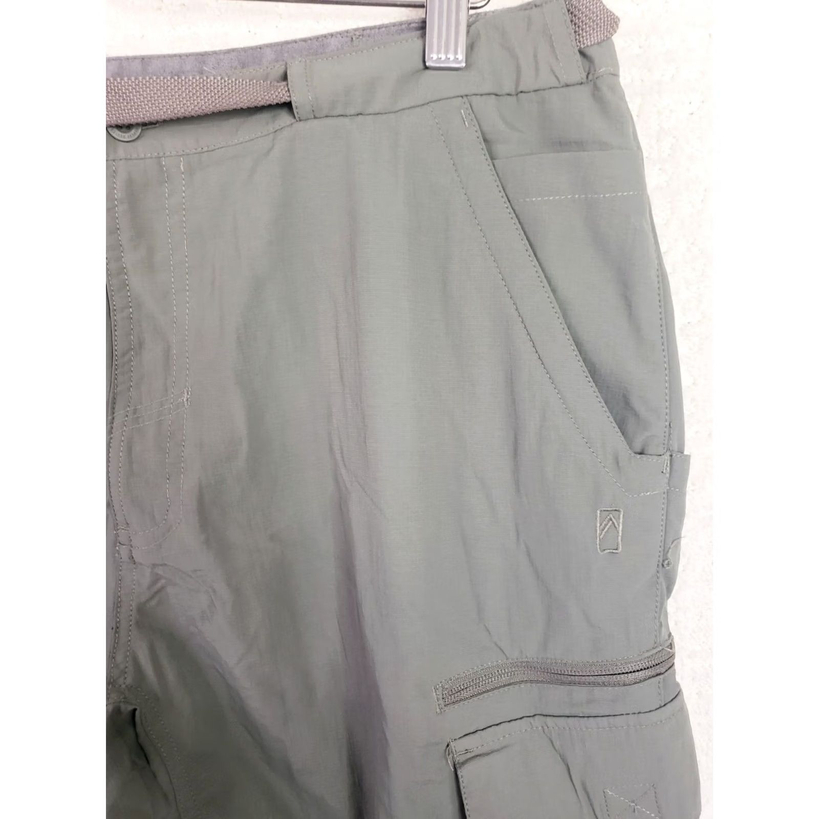 Vintage Alpine Design Men's Bermuda Shorts 36 Green Belted Elastic Waist Pockets Inseam 10 Casual Travel Workwear Regular Size 36 Size US 36 / EU 52 - 7 Thumbnail