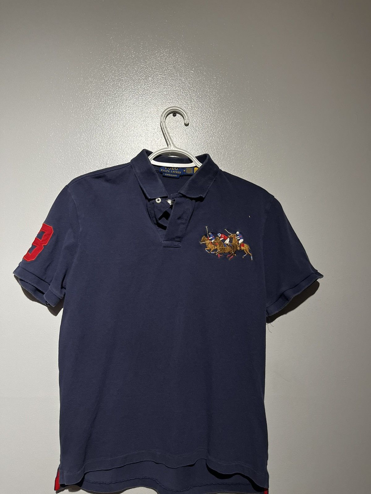 Polo Ralph Lauren POLO RALPH LAUREN M Large Navy Blue Red Big Pony 