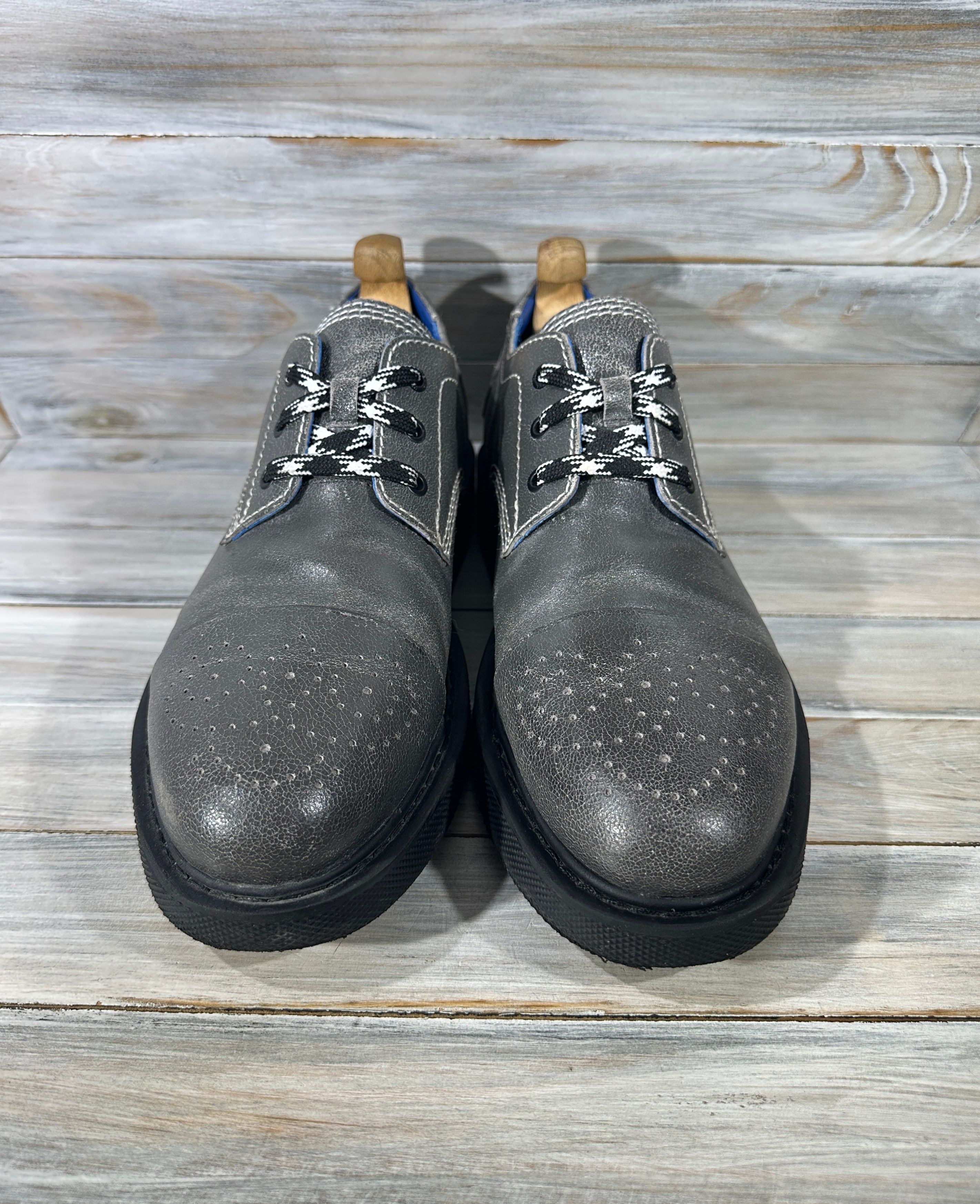 Diesel × Leather Diesel D-Cage Db Ct Gray Leather Lace Up Cap Toe Oxfords Size US 12.5 / EU 45-46 - 4 Thumbnail