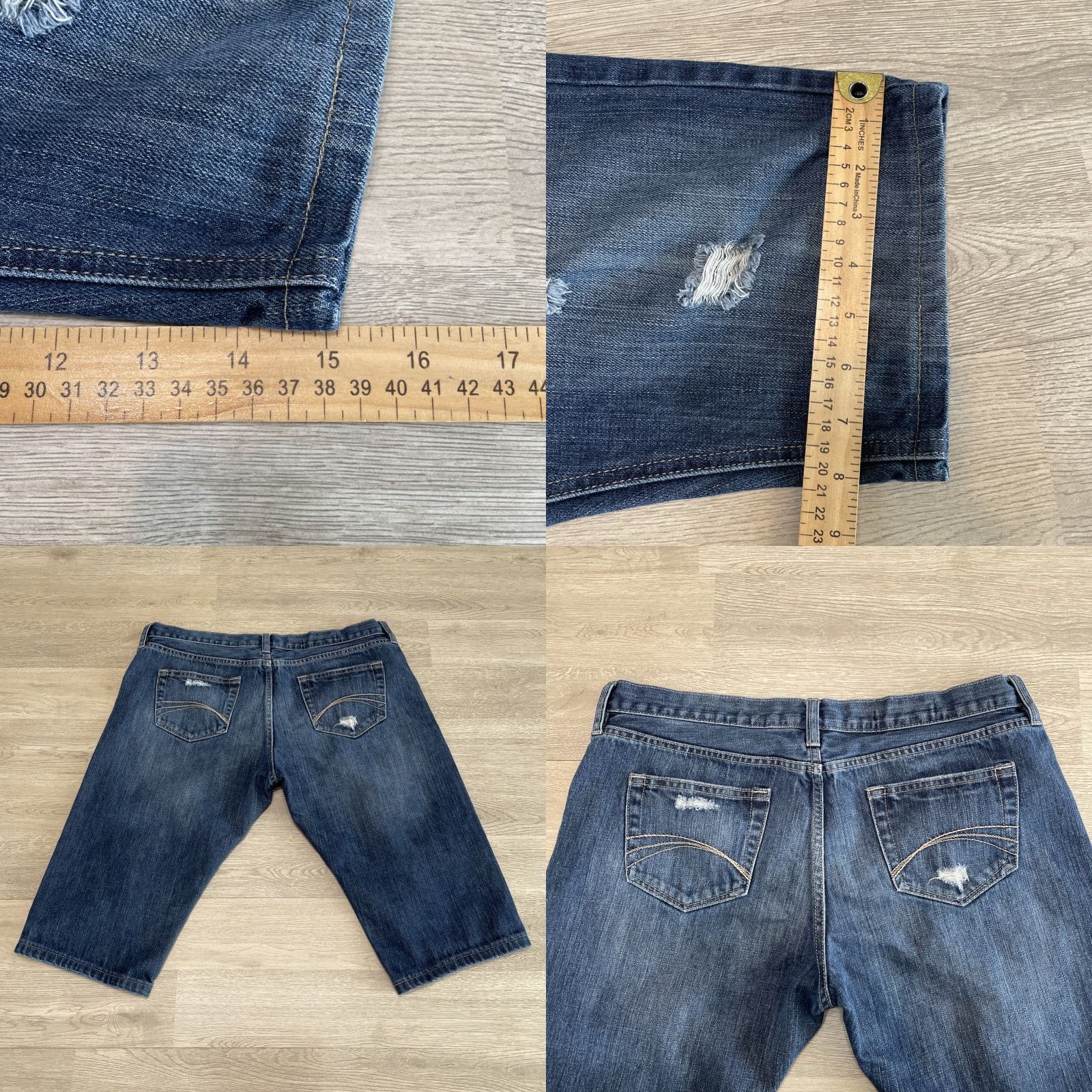 Decree VINTAGE Decree Boyfriend Jeans Distressed Capris Juniors Size 13 Blue Women's Size 34" / US 12 / IT 48 - 8 Thumbnail