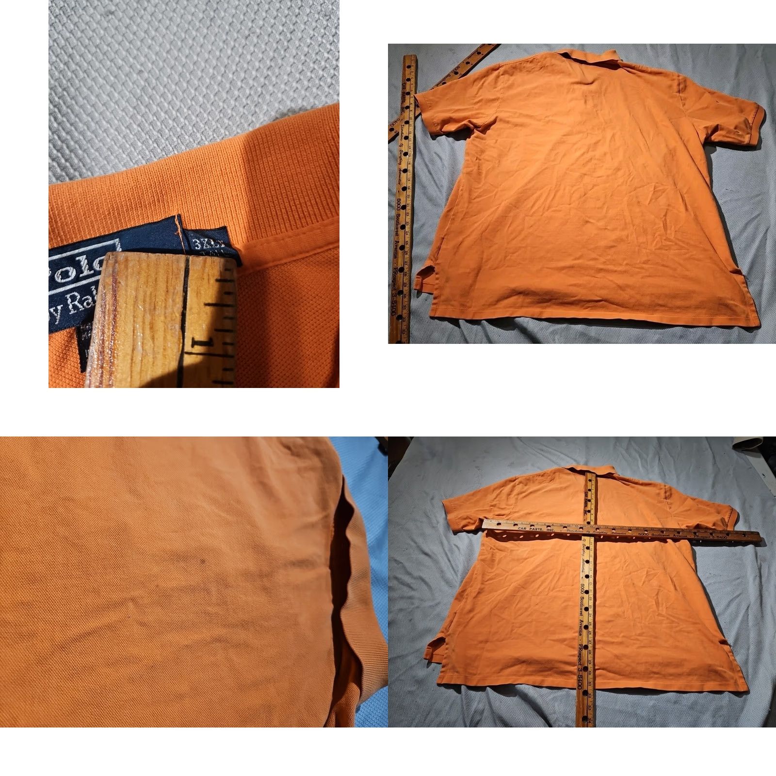 Polo Ralph Lauren Ralph Lauren Polo Shirt Men 3XLT XXXLT Orange Pony Logo Polo Preppy Button Casual Polo Shirt Size US XXL / EU 58 / 5 - 8 Thumbnail
