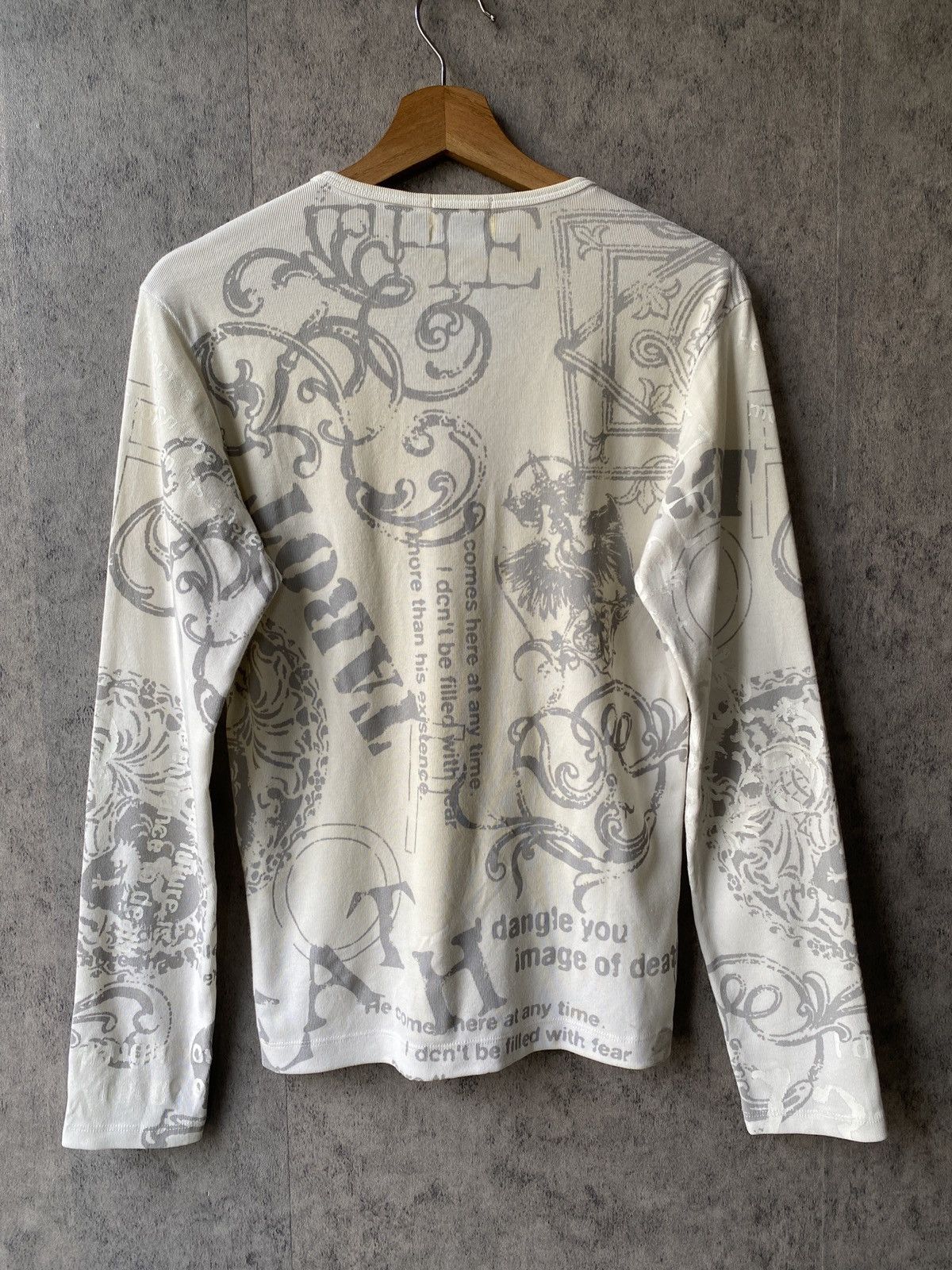 Japanese Brand × Seditionaries Nicole Club For Men Skulls Poem Fullprint Design Long Sleeve Size US S / EU 44-46 / 1 - 3 Thumbnail