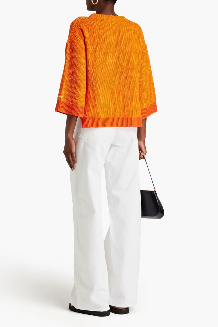 Marni o1srvl11e0624 Cotton Sweater in Orange Size M / US 6-8 / IT 42-44 - 3 Thumbnail