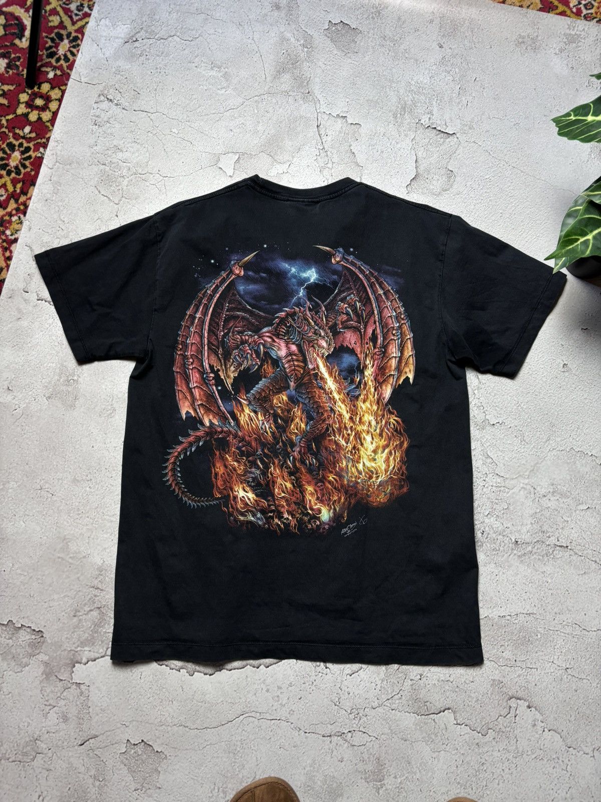 Vintage Rock Chang Spiral Graphic T-Shirt – Size L – Black Size US L / EU 52-54 / 3 - 4 Thumbnail