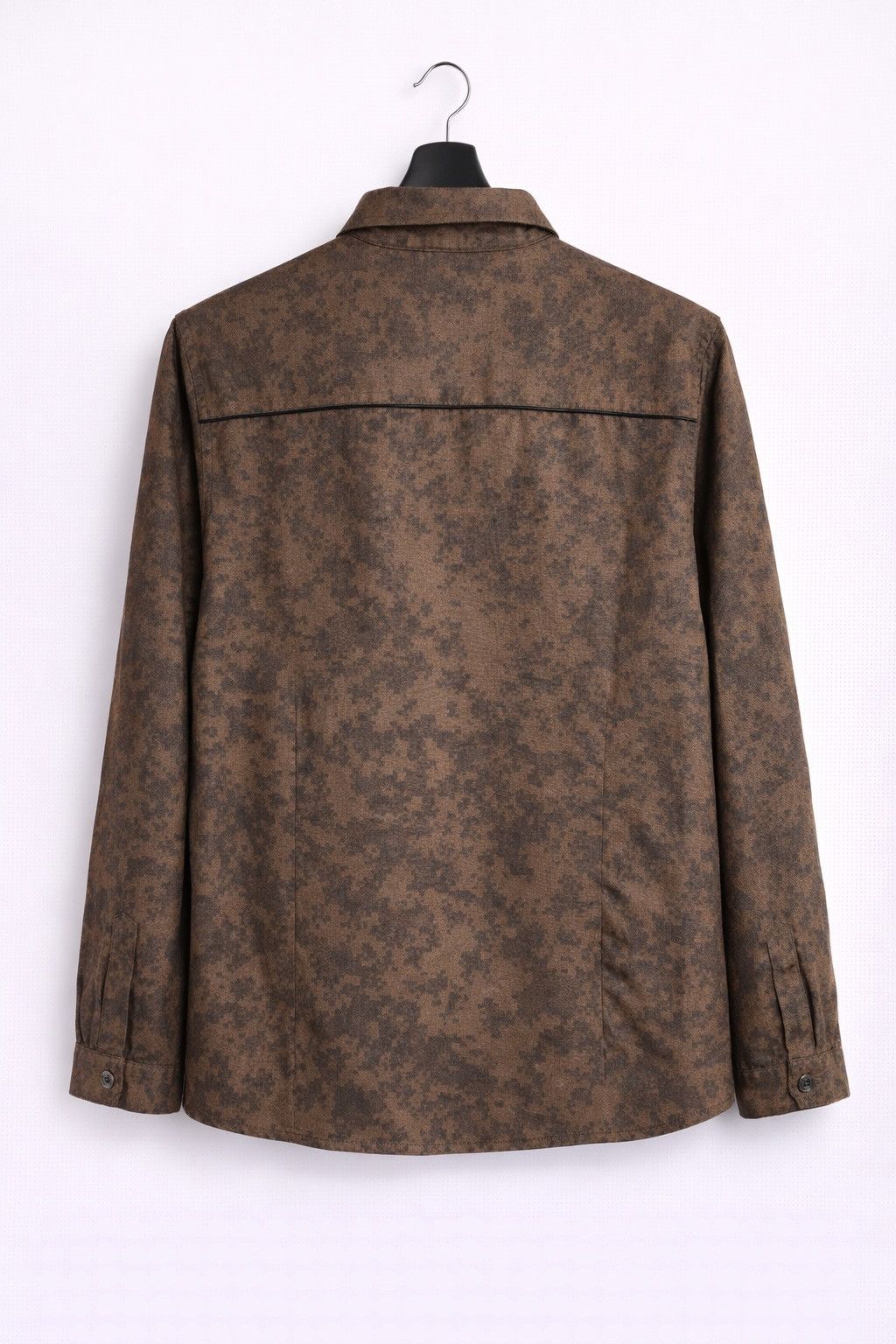 Japanese Brand Vintage MKOX Textured Utility Shirt Jacket Brown Long Sleeve Size US M / EU 48-50 / 2 - 2 Thumbnail