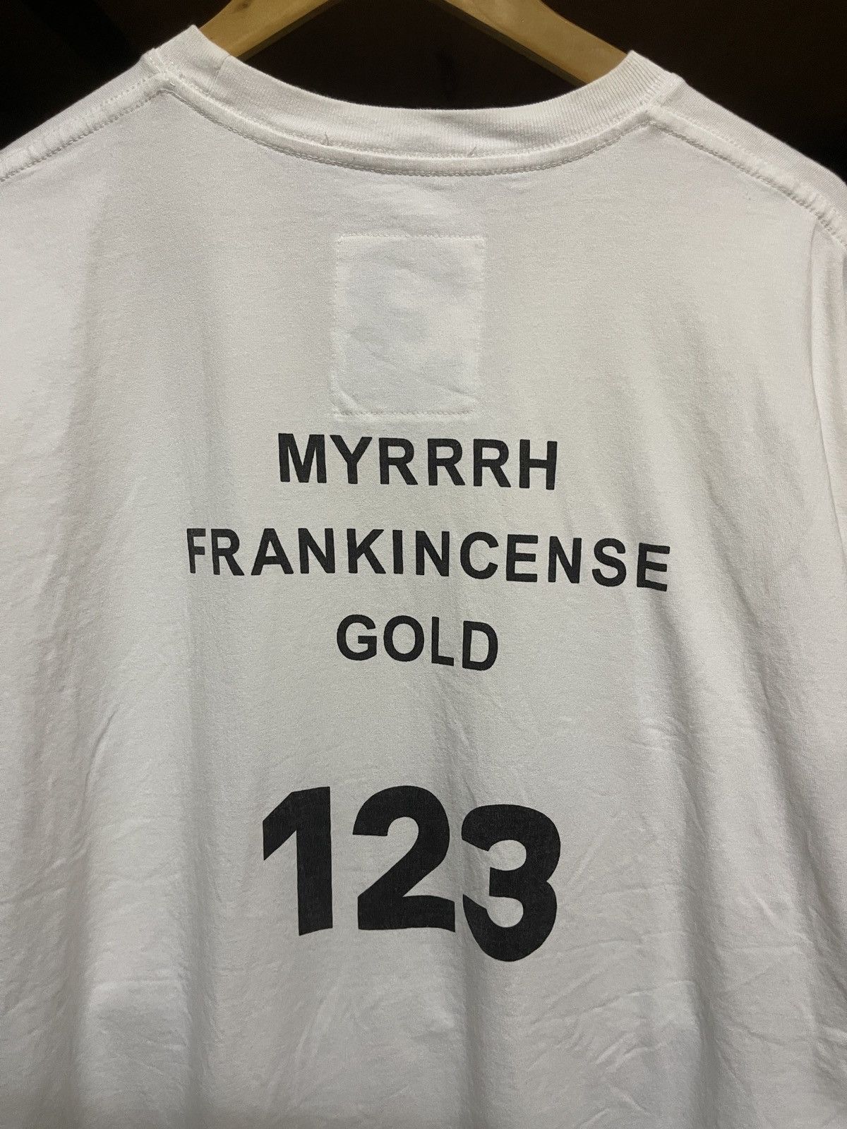 RRR-123 MYRRH FRANKINCENSE GOLD🔥RIVINGTON roi REBIS 123🔥White TEE Size US XL / EU 56 / 4 - 4 Thumbnail