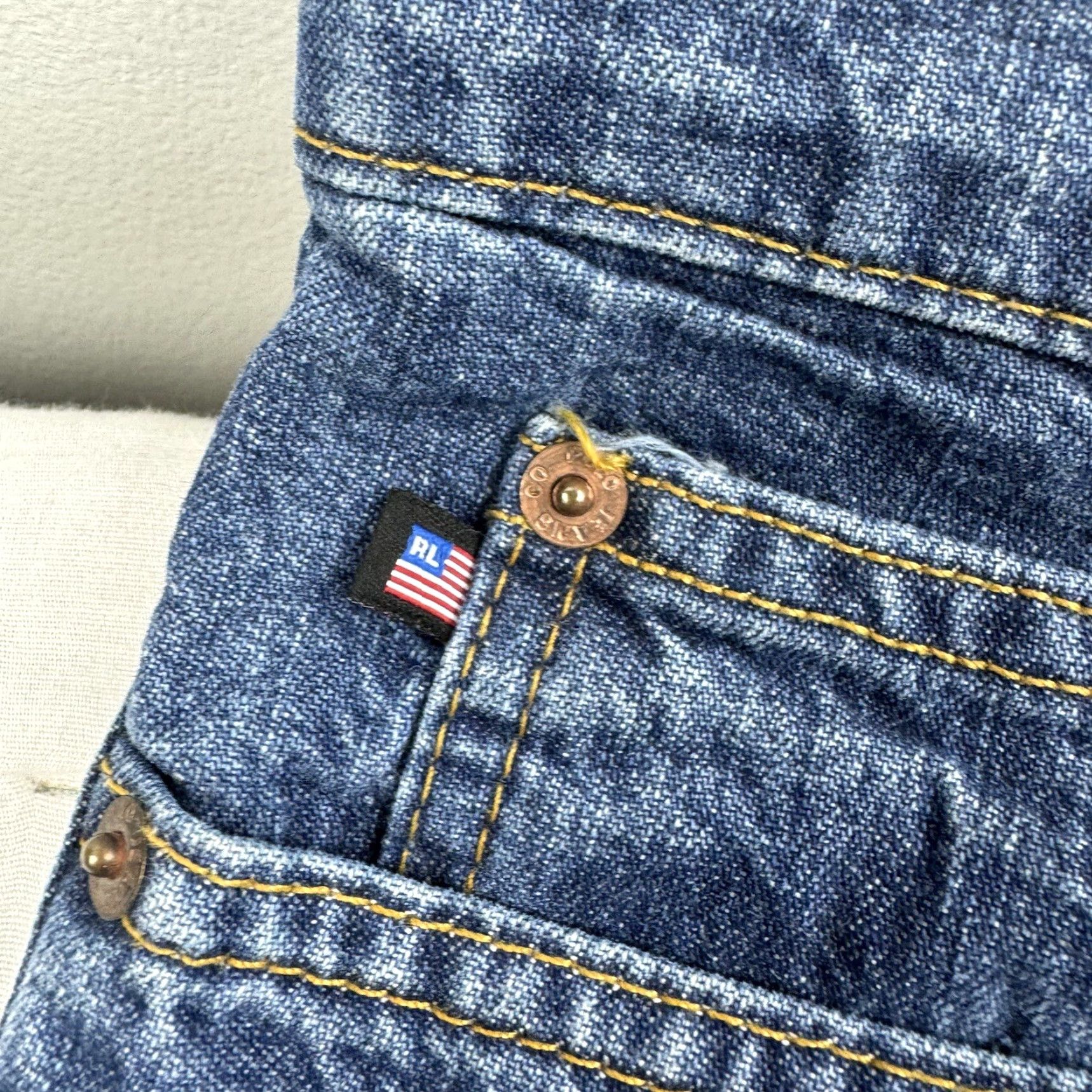 Polo Ralph Lauren VINTAGE Polo Ralph Lauren Jeans Womens 6 Blue Bootcut Low Waist Y2K Punk Size 28" / US 6 / IT 42 - 3 Thumbnail
