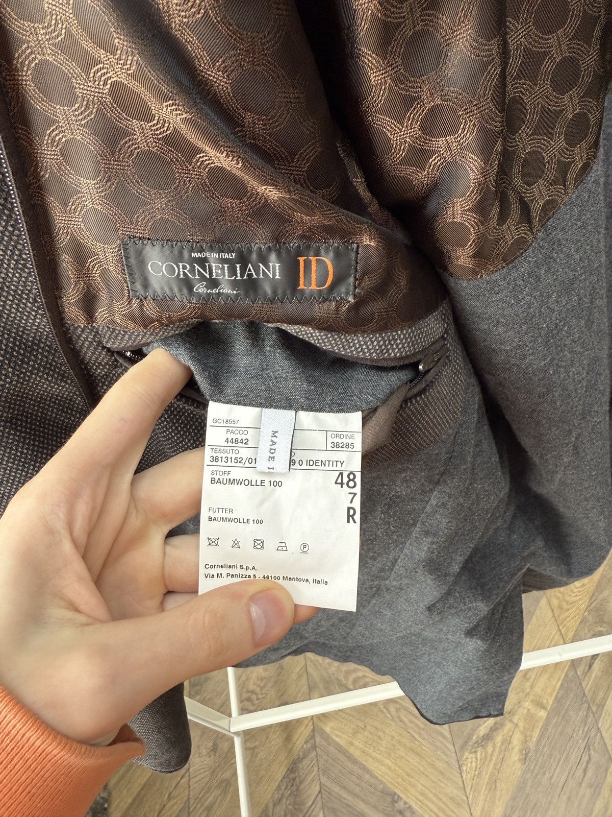 Corneliani Vintage Corneliani ID Blazer Jacket Brown Textured Cotton Size 48R - 8 Thumbnail