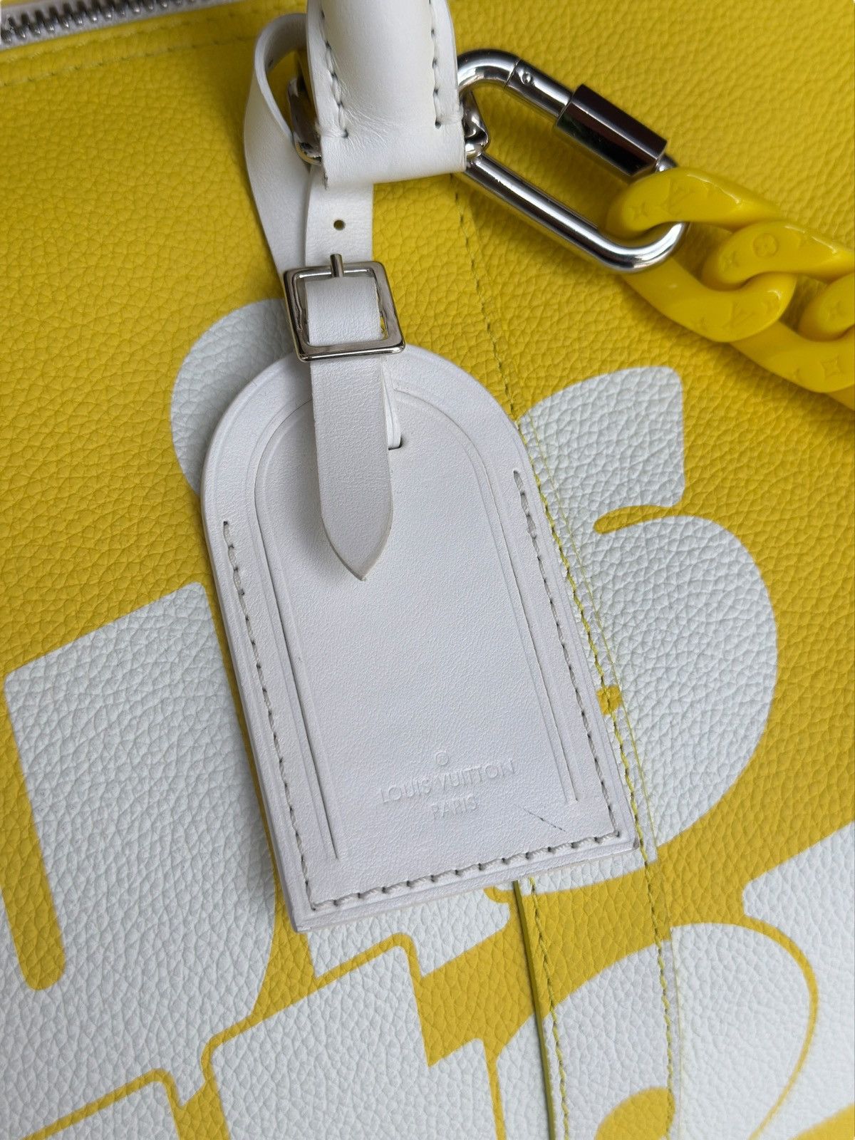 Louis Vuitton Louis Vuitton Keepall Bandouliere 50 Yellow Duffle Bag Size ONE SIZE - 10 Thumbnail