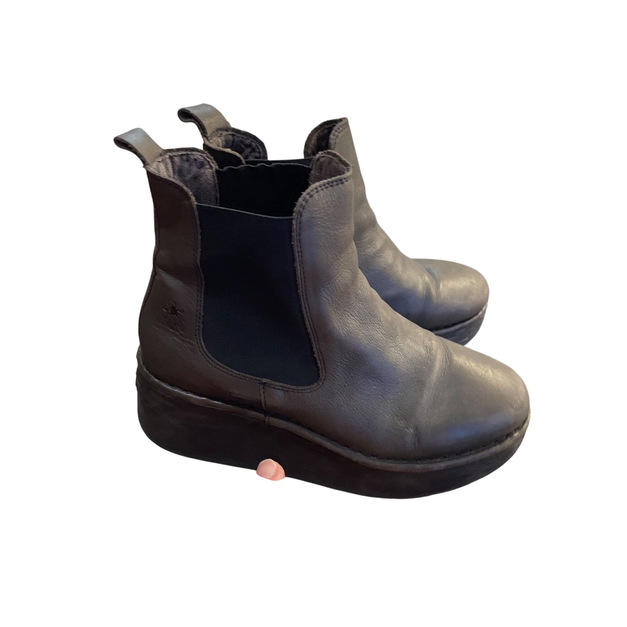 Fly London Fly London wms brown leather ankle chelsea platform ankle bo Size US 11.5 / IT 41.5 - 14 Thumbnail