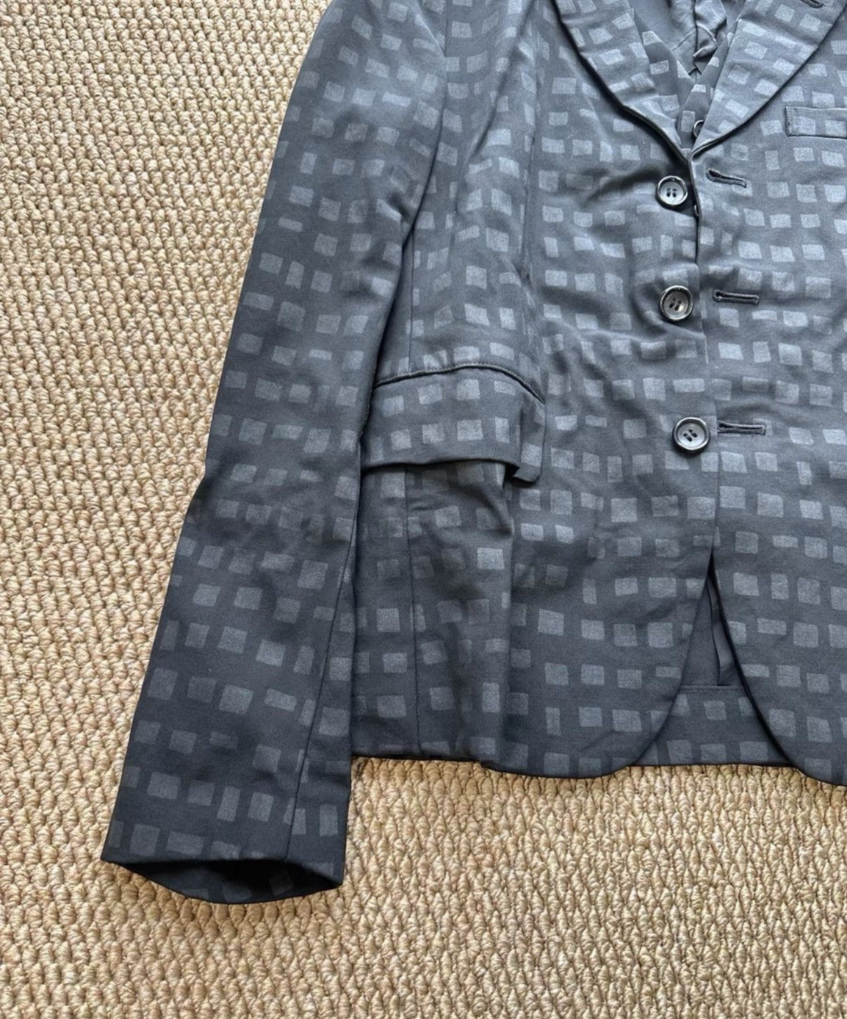 Comme des Garcons COMME des GARÇONS Dark Plaid Fake Two-Piece Blazer K23 Size US XS / EU 42 / 0 - 2 Thumbnail
