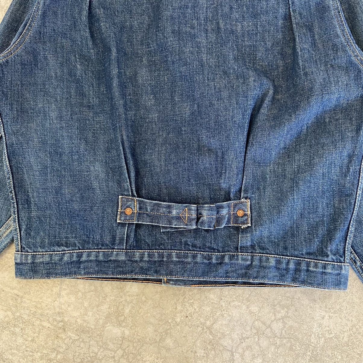 Evisu VTG 90’s Evis Type 1 Cinch Back Pleated Denim Jacket Size US S / EU 44-46 / 1 - 16 Thumbnail