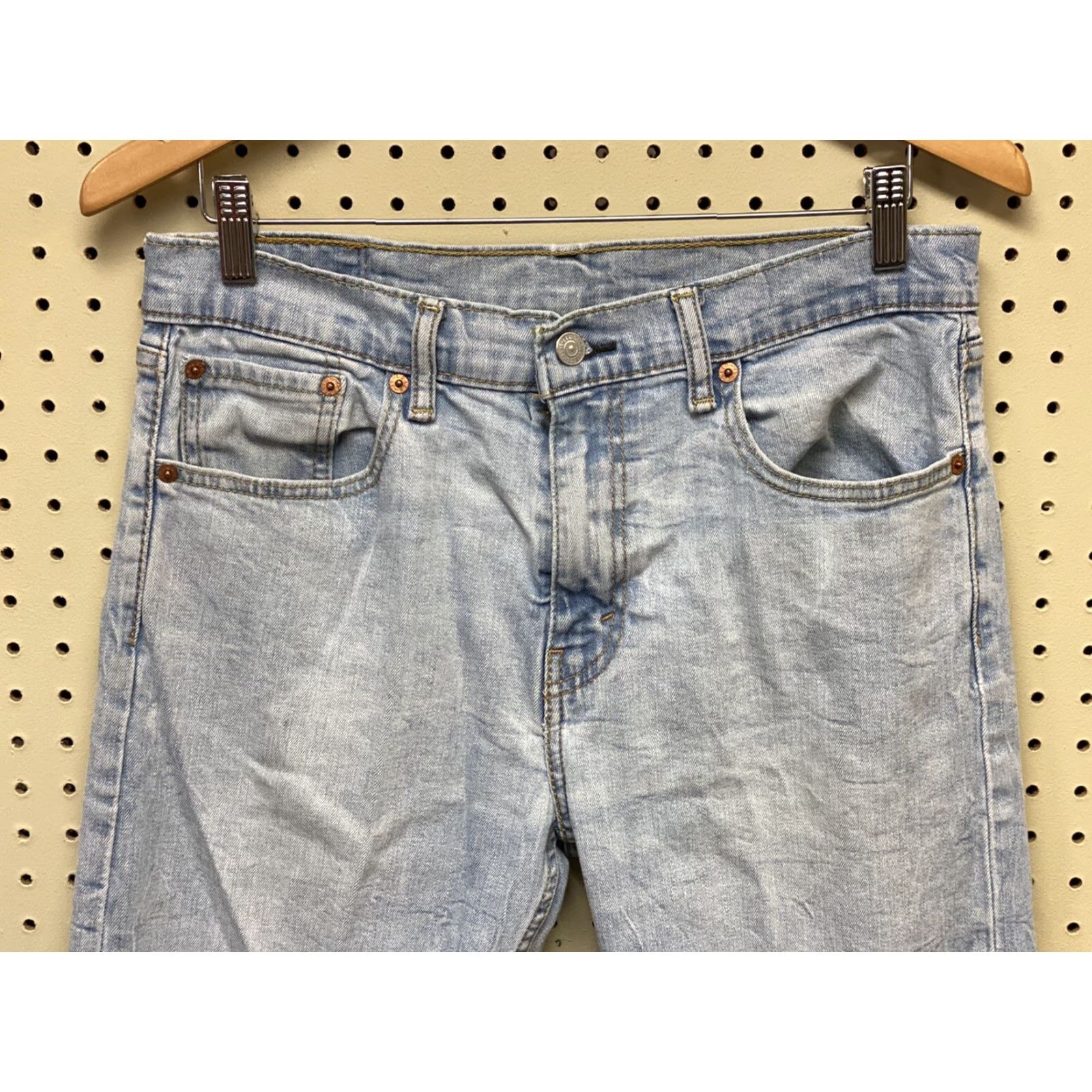 Levi's Levi's Mens 502 Denim Jeans Light Wash Regular Taper Fit 32x33 Tagged 33x34 Blue Cotton Zip Button Vintage No Mens Size US 33 - 4 Thumbnail