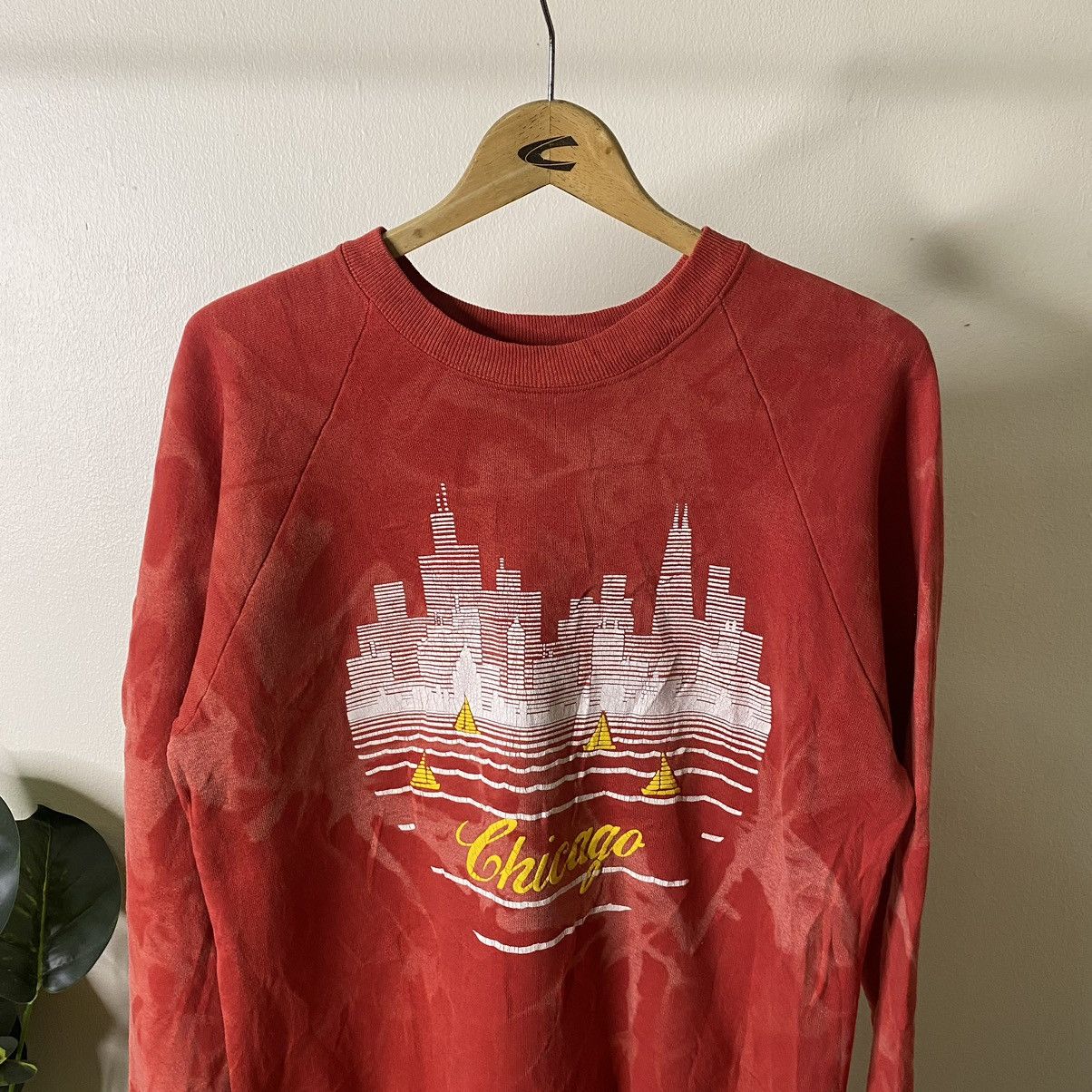 Vintage Vintage 1980s Chicago City Sunfaded Sweatshirt Size US L / EU 52-54 / 3 - 2 Thumbnail