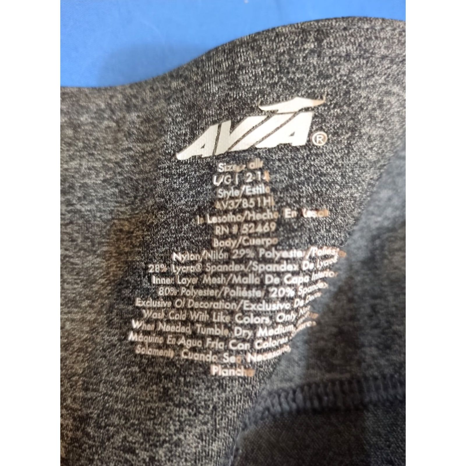 Avia Avia Leggings Women’s High Waist Ankle Size L Grey Pockets Elastic Waist Skinny Stretch Size 36" / US 14 / IT 50 - 4 Thumbnail