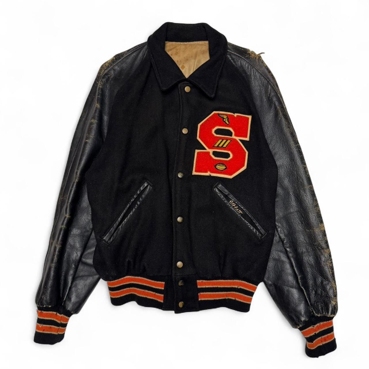 Vintage 1960s Syracuse University varsity jacket black and orange Size US L / EU 52-54 / 3 - 1 Thumbnail