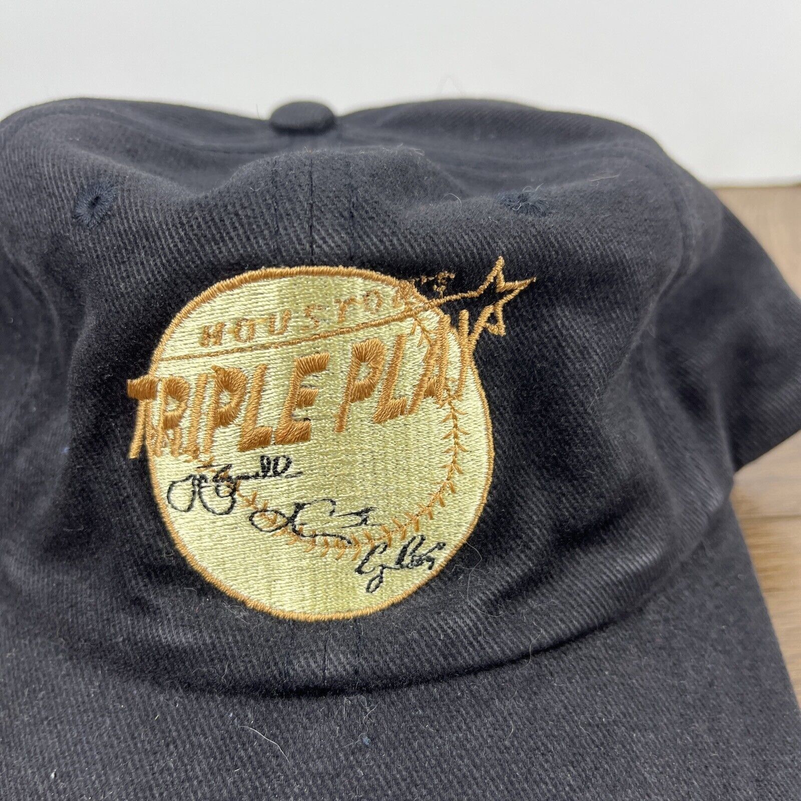 Other Houston Triple Play Hat Black Hat Adjustable Adult Size Hat Size ONE SIZE - 7 Thumbnail