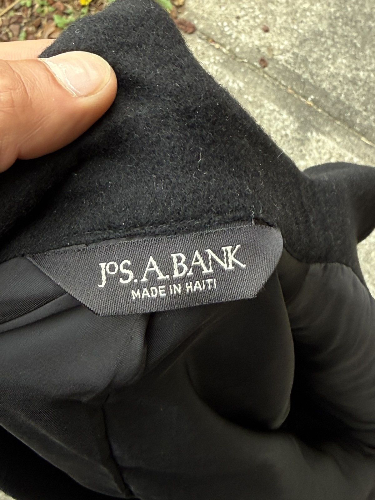 Jos. A. Bank 90s Single-Breasted Black Cashmere Overcoat Size US L / EU 52-54 / 3 - 3 Thumbnail