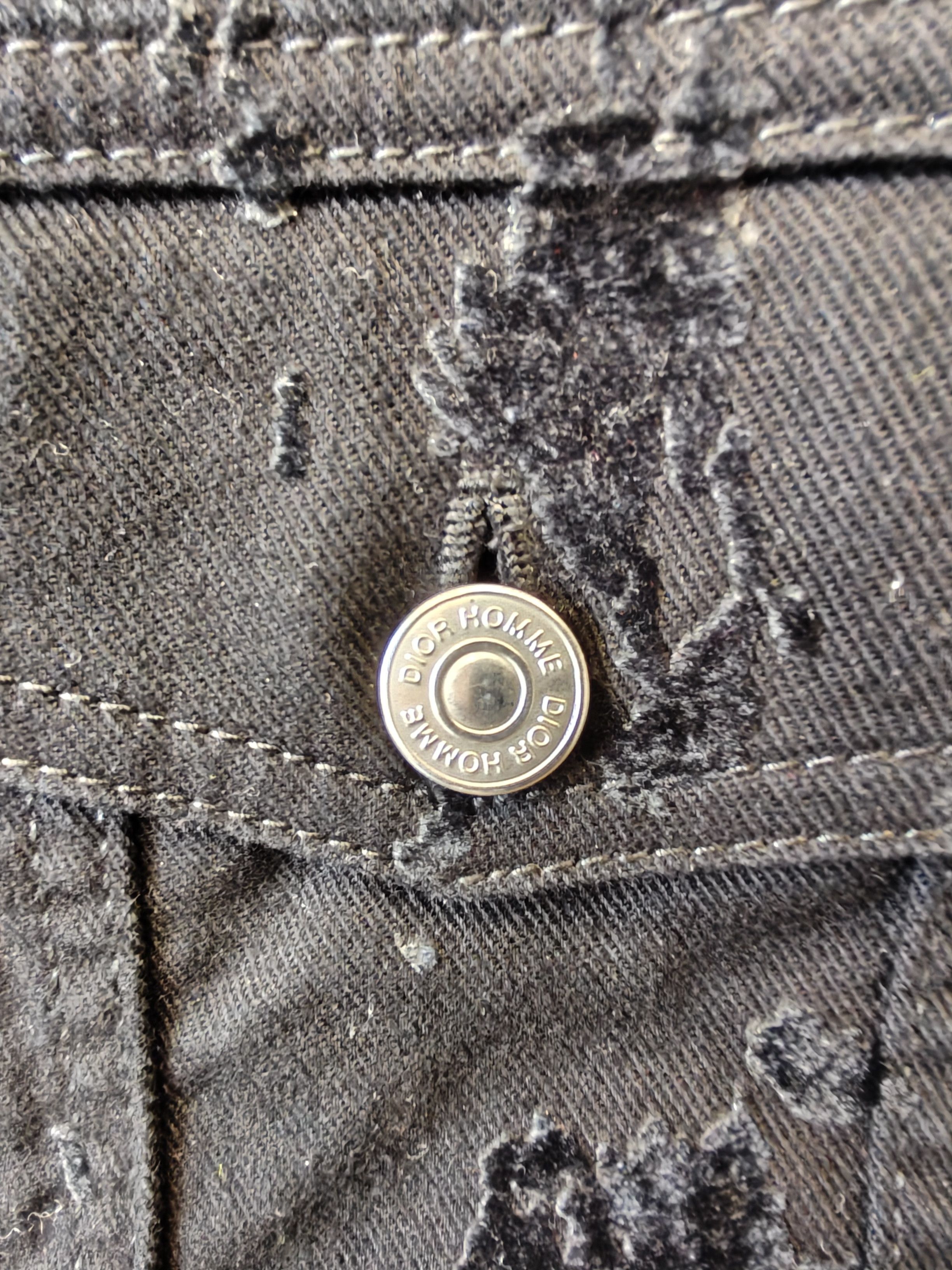 Dior Dior Homme By Hedi Black Distressed Denim Jacket Size 46 Size US S / EU 44-46 / 1 - 4 Thumbnail