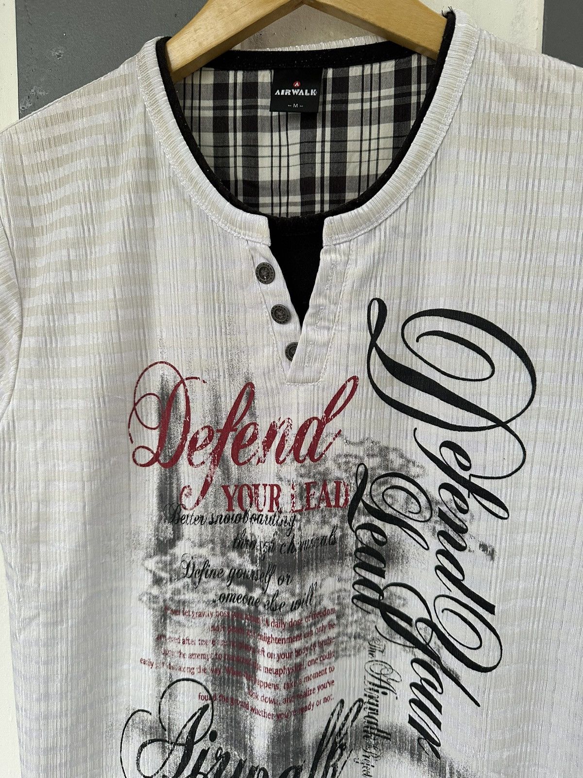 Beauty Beast CRAZY JAPANESE AIRWALK DOUBLE COLLAR POEM TSHIRT PUNK STYLED Size US M / EU 48-50 / 2 - 2 Thumbnail