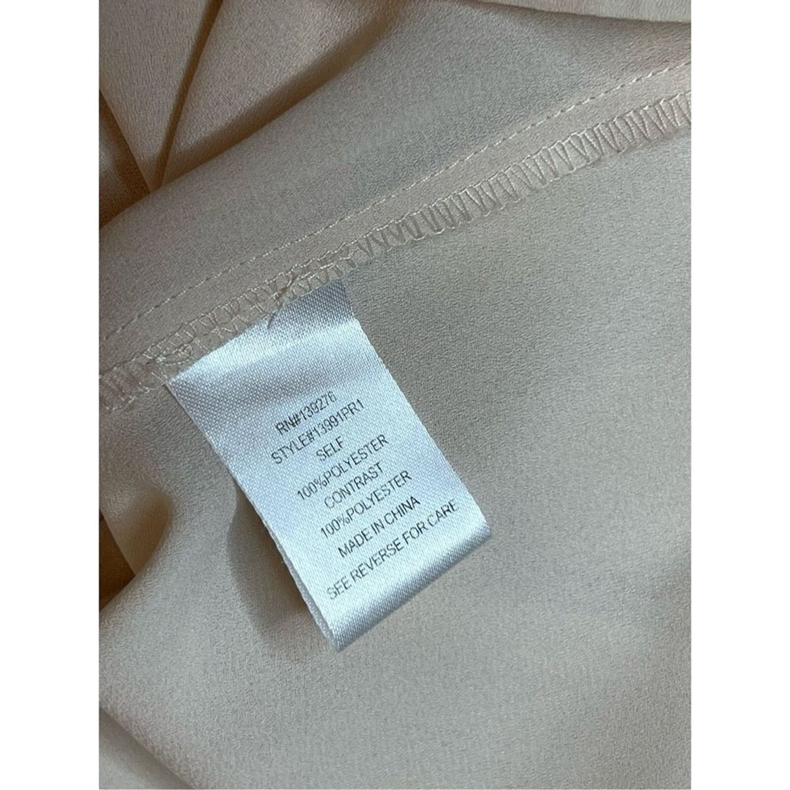 Other Daniel Rainn Sheer Pleated Cream Blouse MEDIUM Cottage Size M / US 6-8 / IT 42-44 - 10 Thumbnail