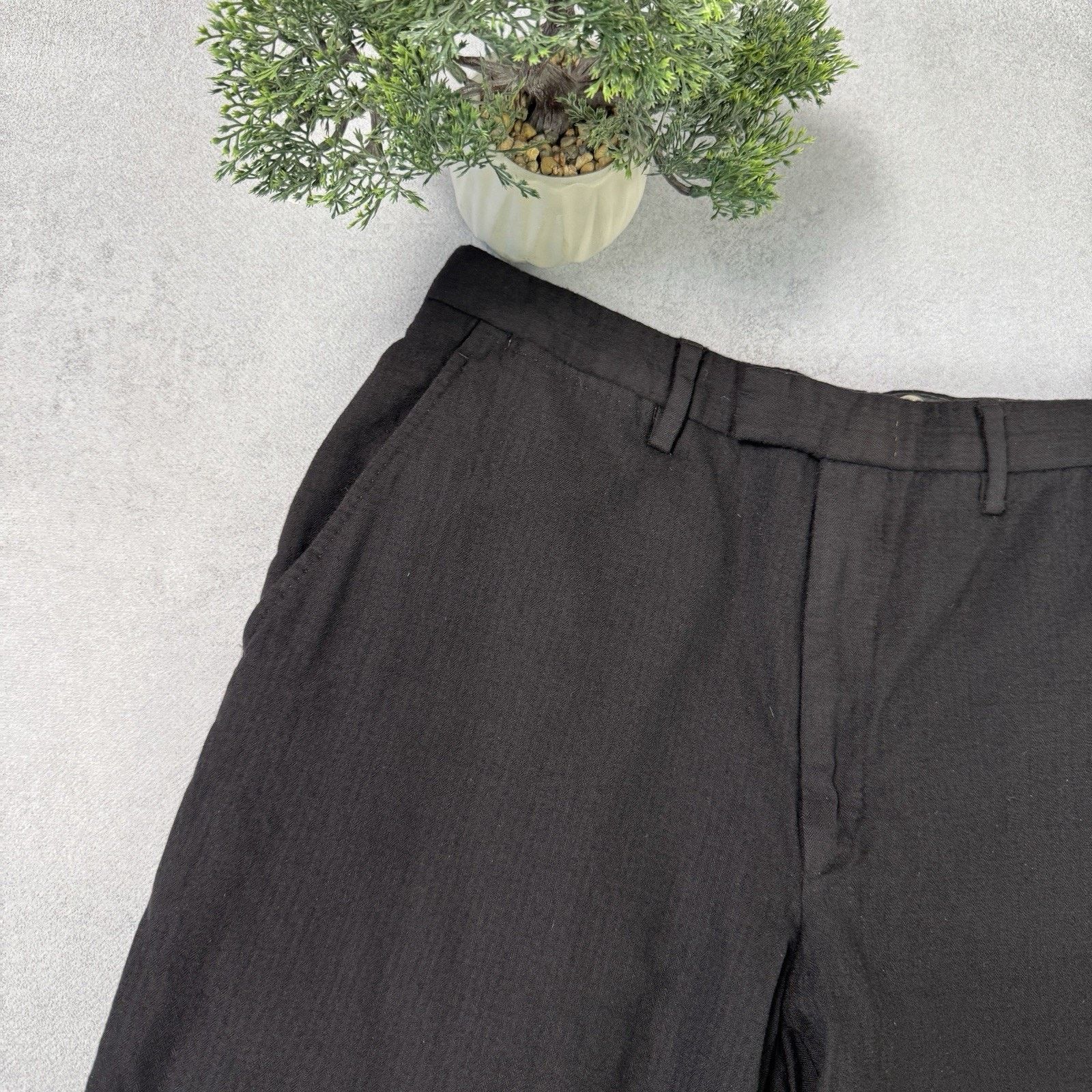 Gucci Vintage Men Gucci Wool Trousers Black Pants Size US 31 - 2 Thumbnail