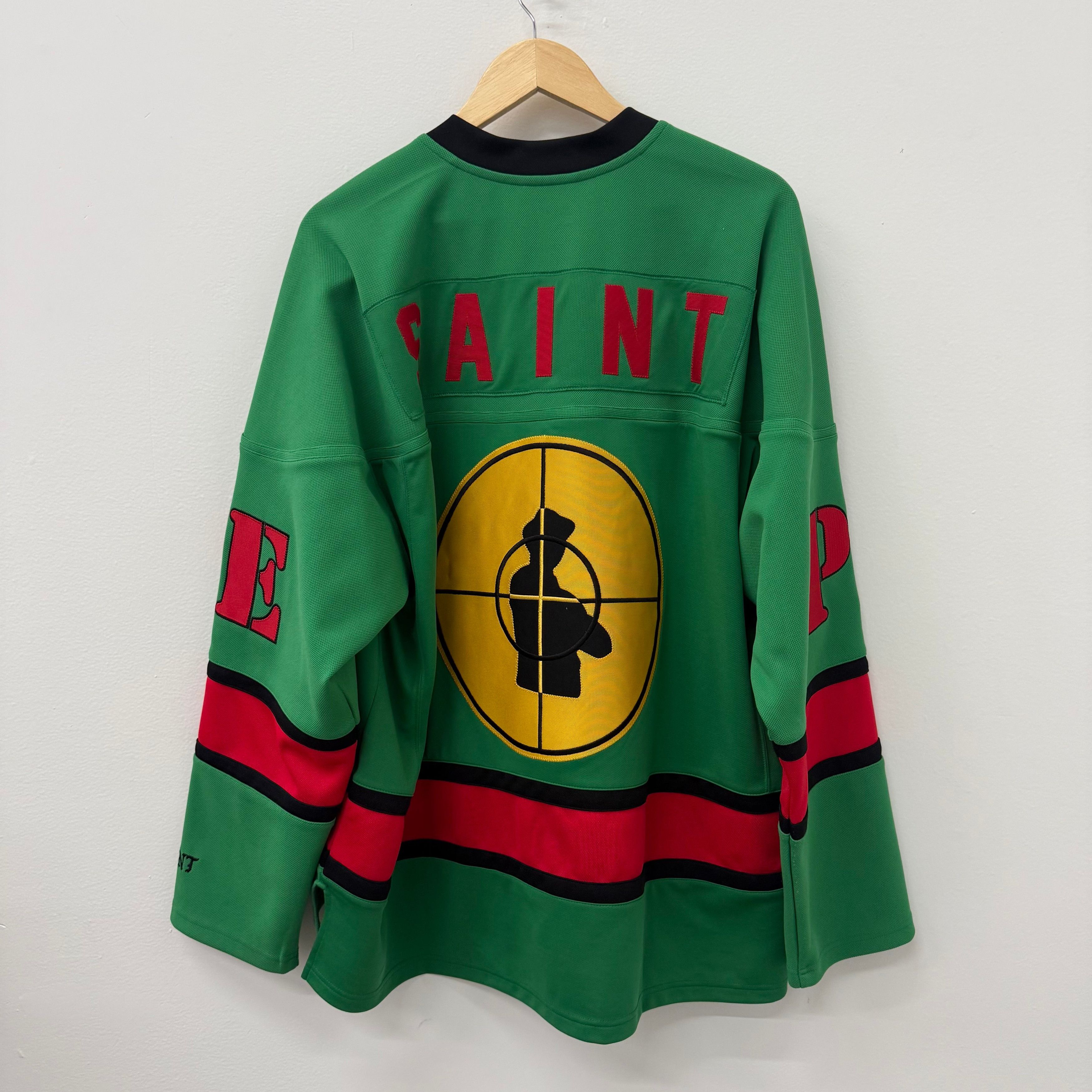 Public Enemy × Saint Michael Saint Michael Mx6 x Public Enemy Green Hockey Jersey Size US XL / EU 56 / 4 - 5 Thumbnail