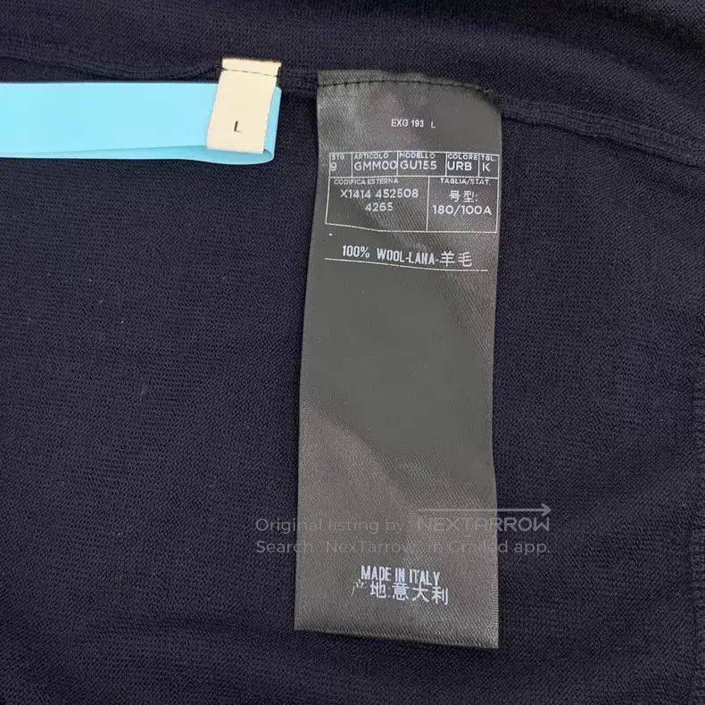 Gucci Gucci Dark blue wool V-neck single-breasted long-sleeved k Size L / US 10 / IT 46 - 6 Thumbnail