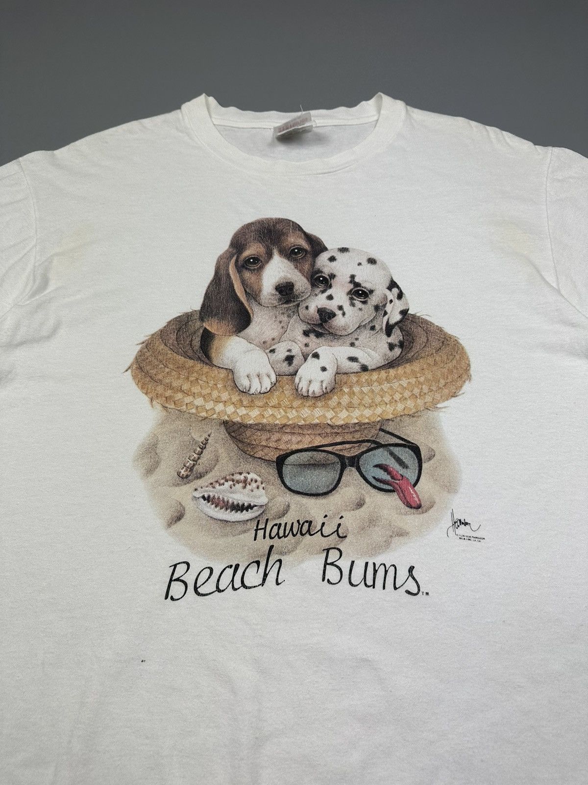 Vintage Vintage 90’s Hawaii Beach Bums Dogs Tee Size US M / EU 48-50 / 2 - 3 Thumbnail