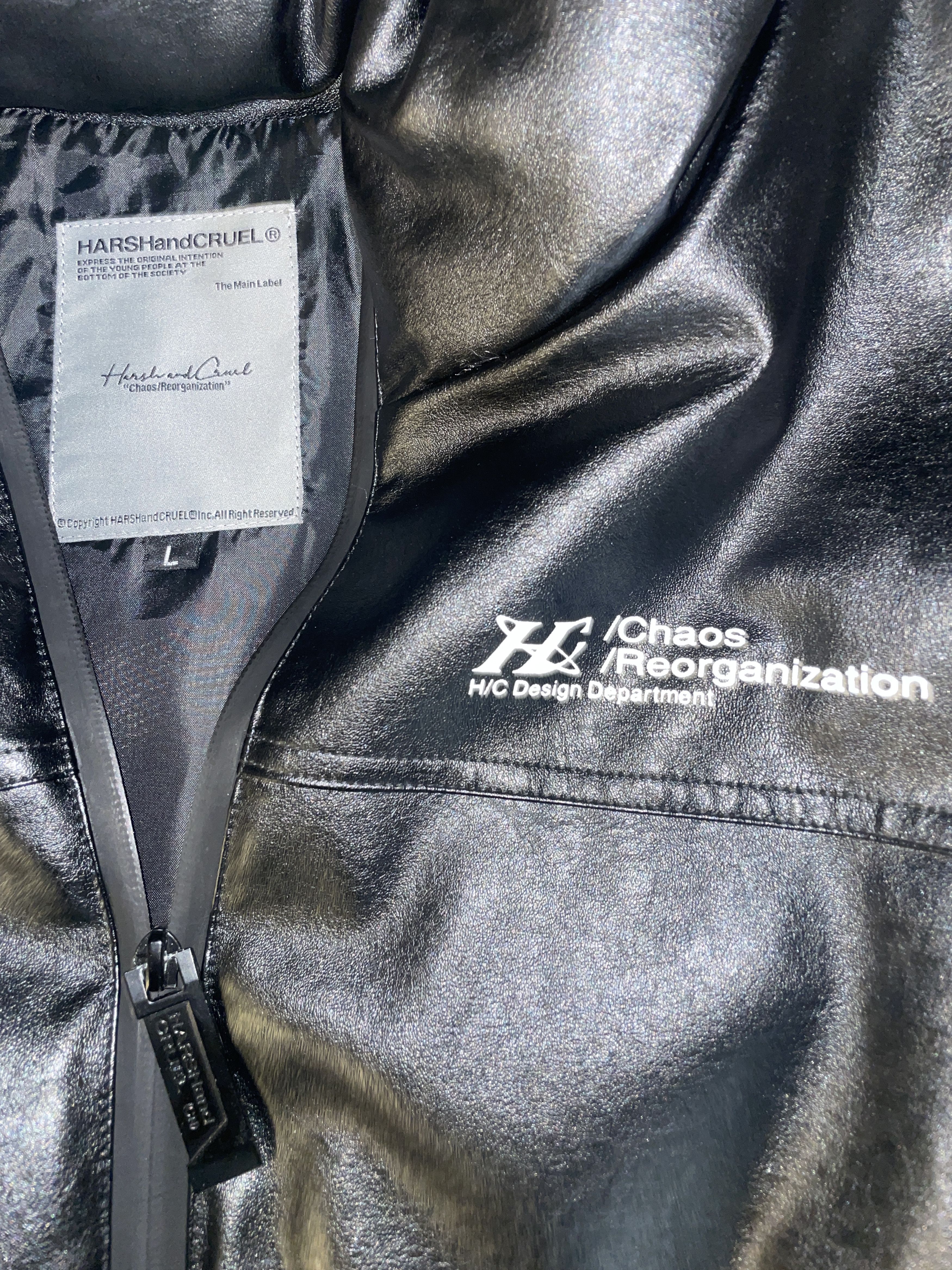 Harsh and Cruel Leather Down Jacket Size US L / EU 52-54 / 3 - 3 Thumbnail