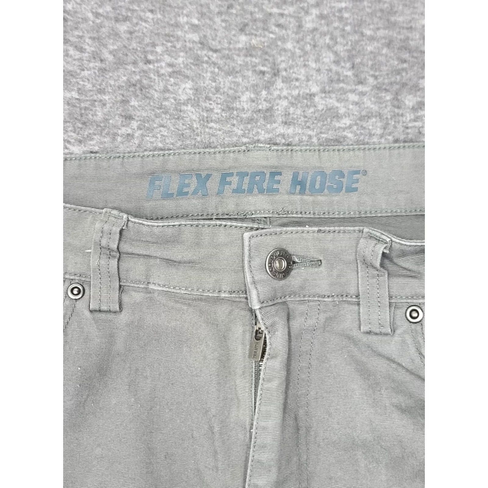 CO Duluth Trading Co Flex Fire Hose Pants Grey Work Canvas Mens 36x30 Relaxed Fit 5-Pocket Cargo Pocket Canvas Cotton Spandex Workwear Size US 36 / EU 52 - 3 Thumbnail