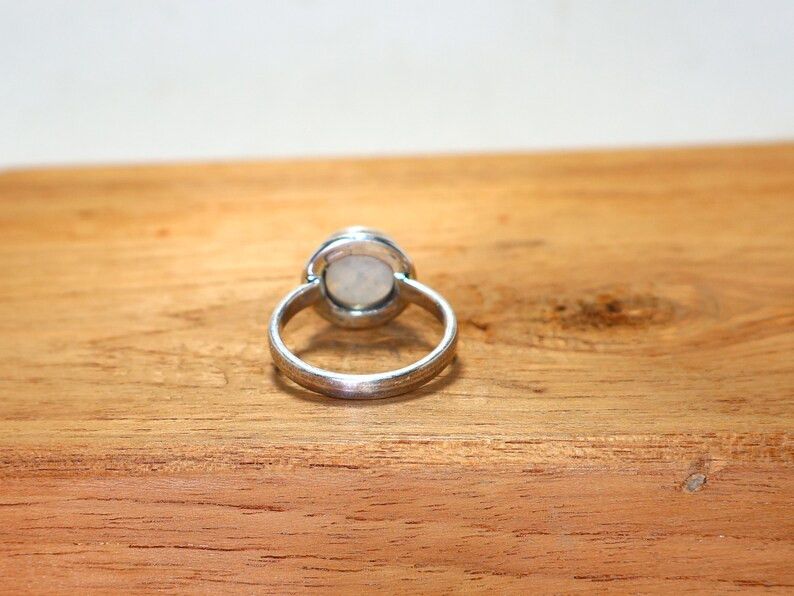 Handmade Moonstone Ring: Handmade Sterling Silver, June Birthstone Size ONE SIZE - 8 Thumbnail